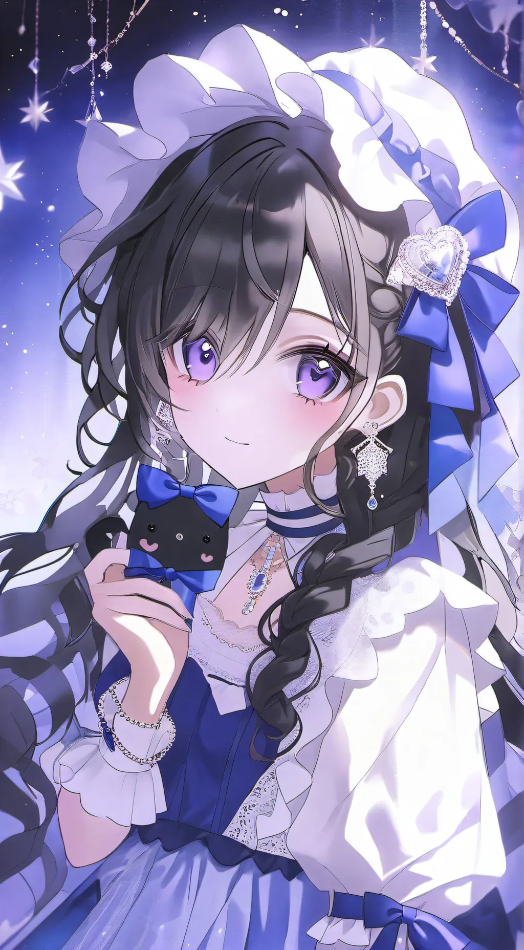 ai character: 🪽🐳 x 💠🌕 background