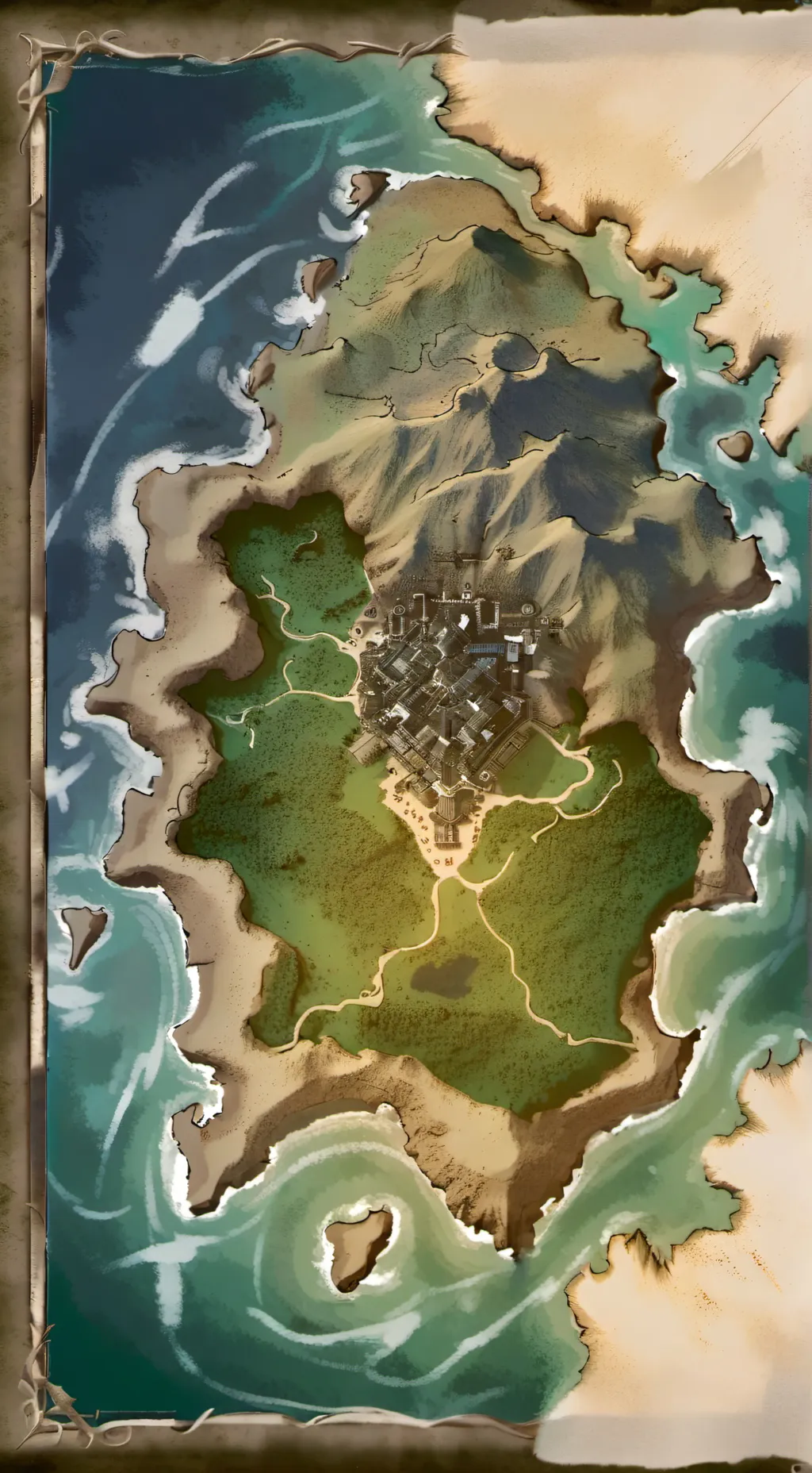 ai character: Puna temple background