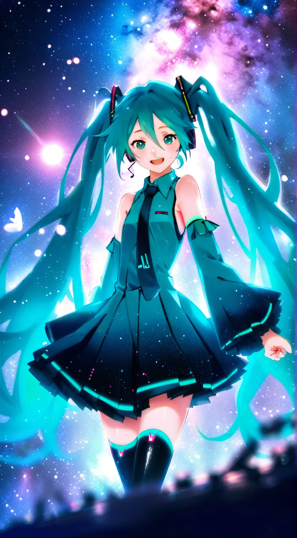 ai character: Hatsune Miku  background