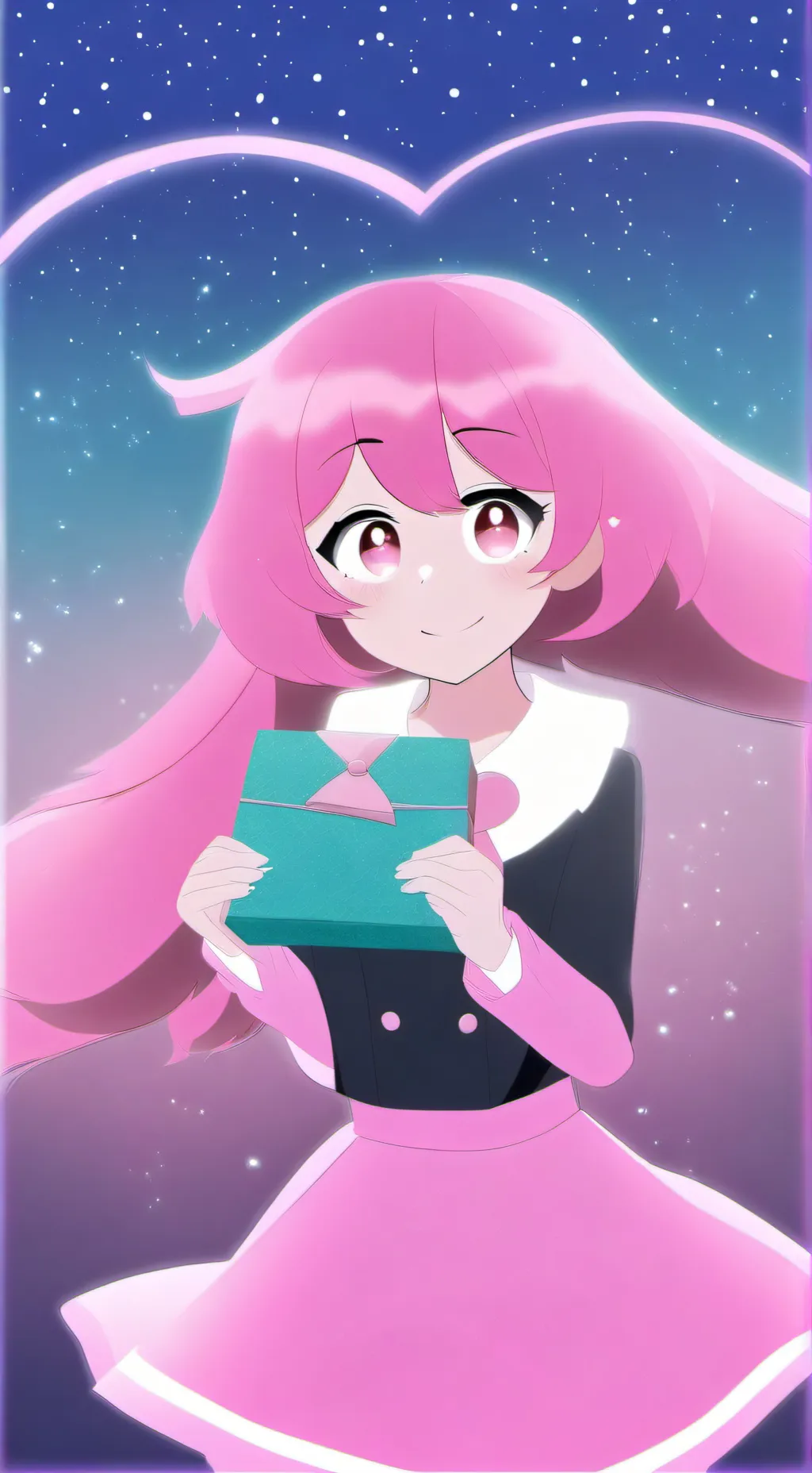 ai character: Kirby(Valentine's) background