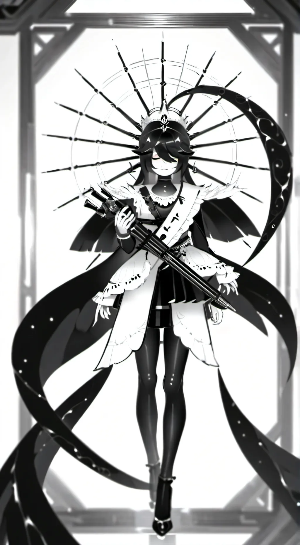 ai character: MiSS thavel  background
