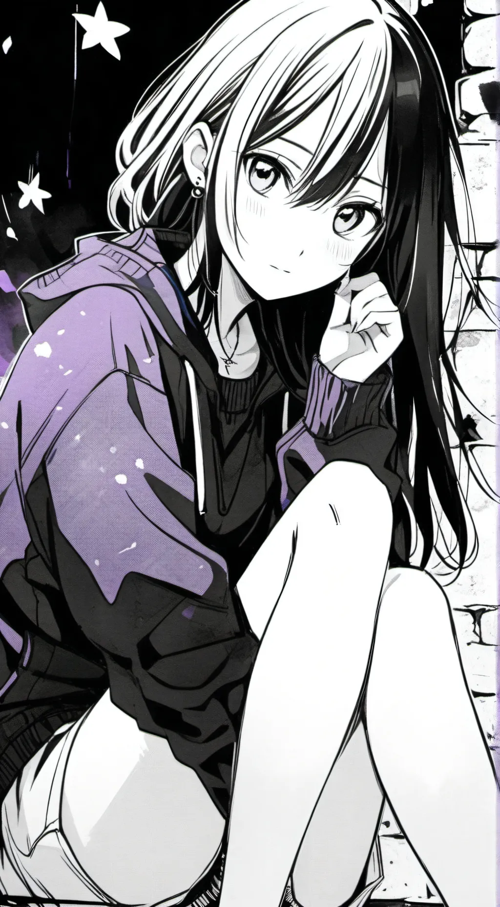 ai character: Depressed girl background