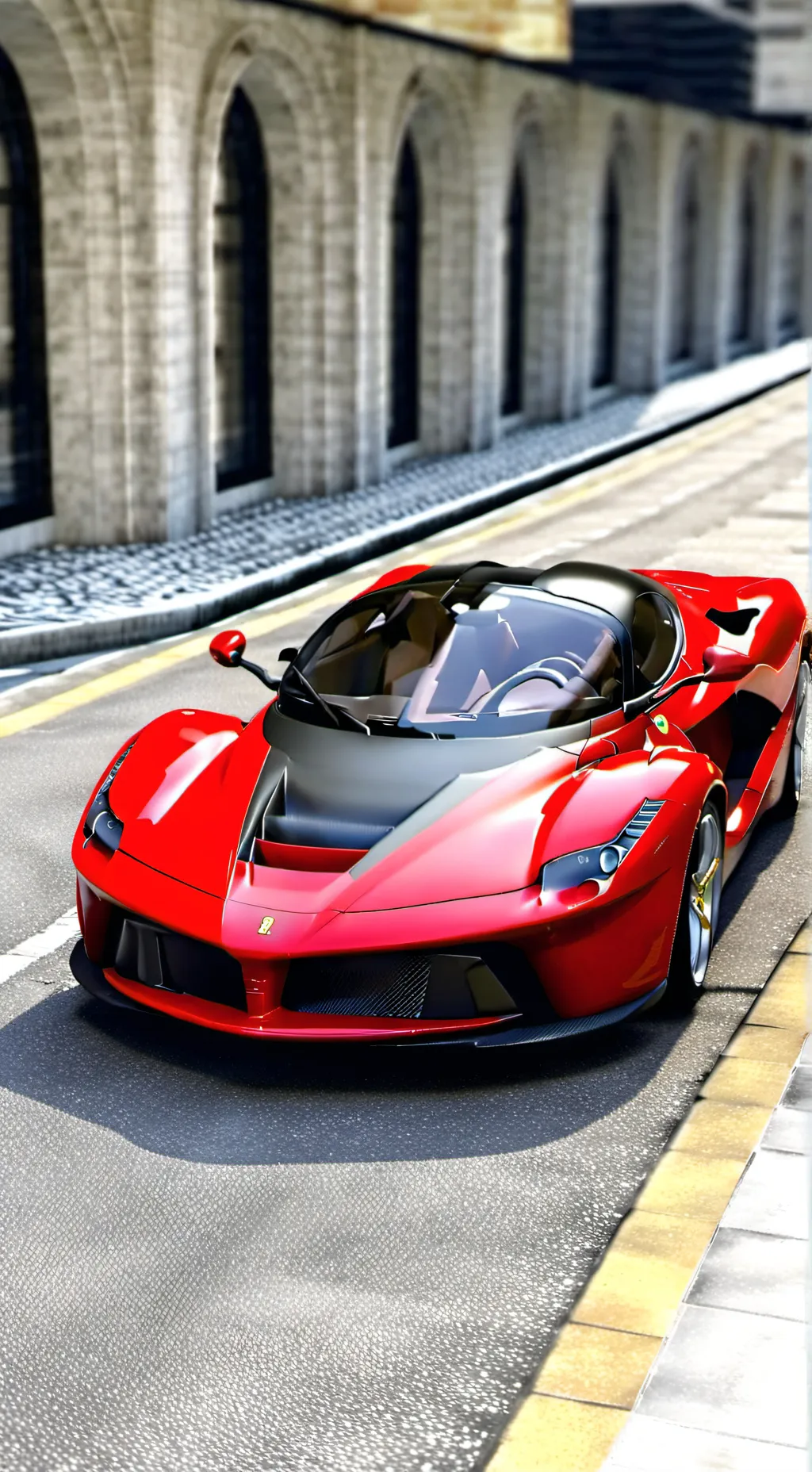 ai character: Ferrari laferrari  background