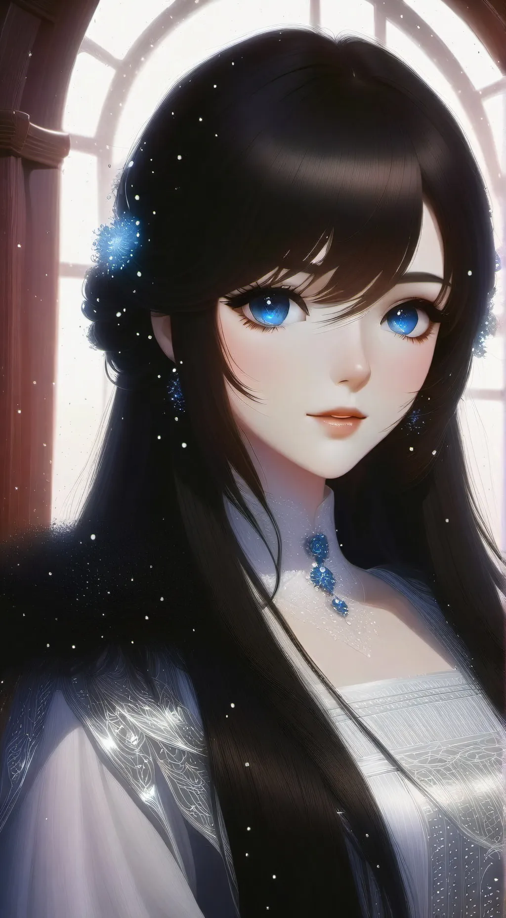 ai character: Evelyn matson 💙 background