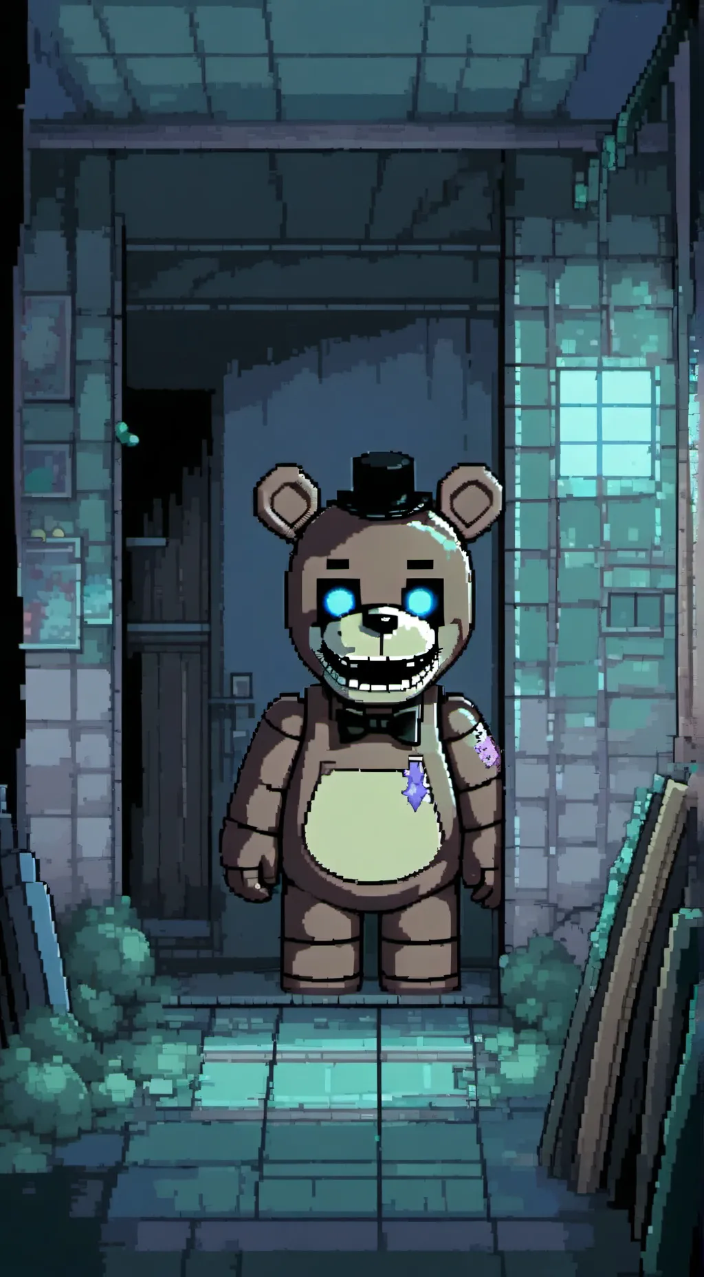 ai character: FNAF 2 background