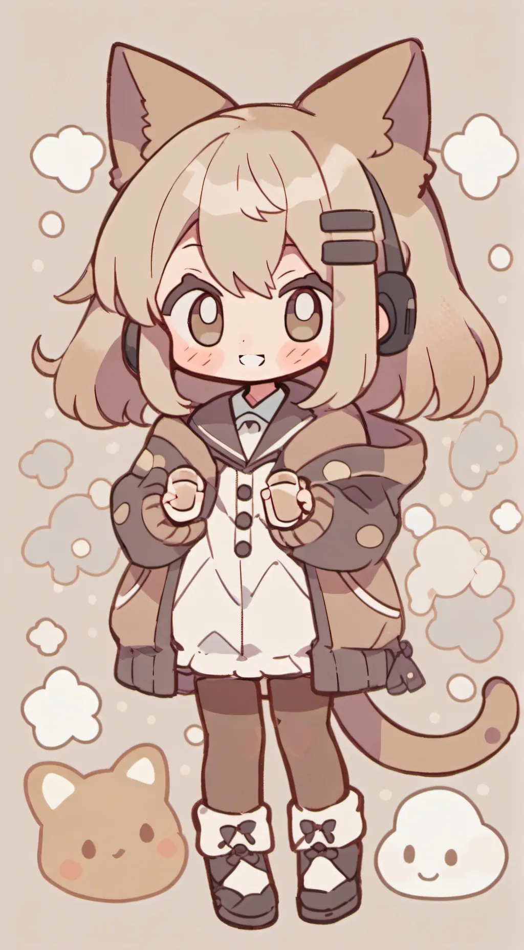 ai character: hypno cat girl background