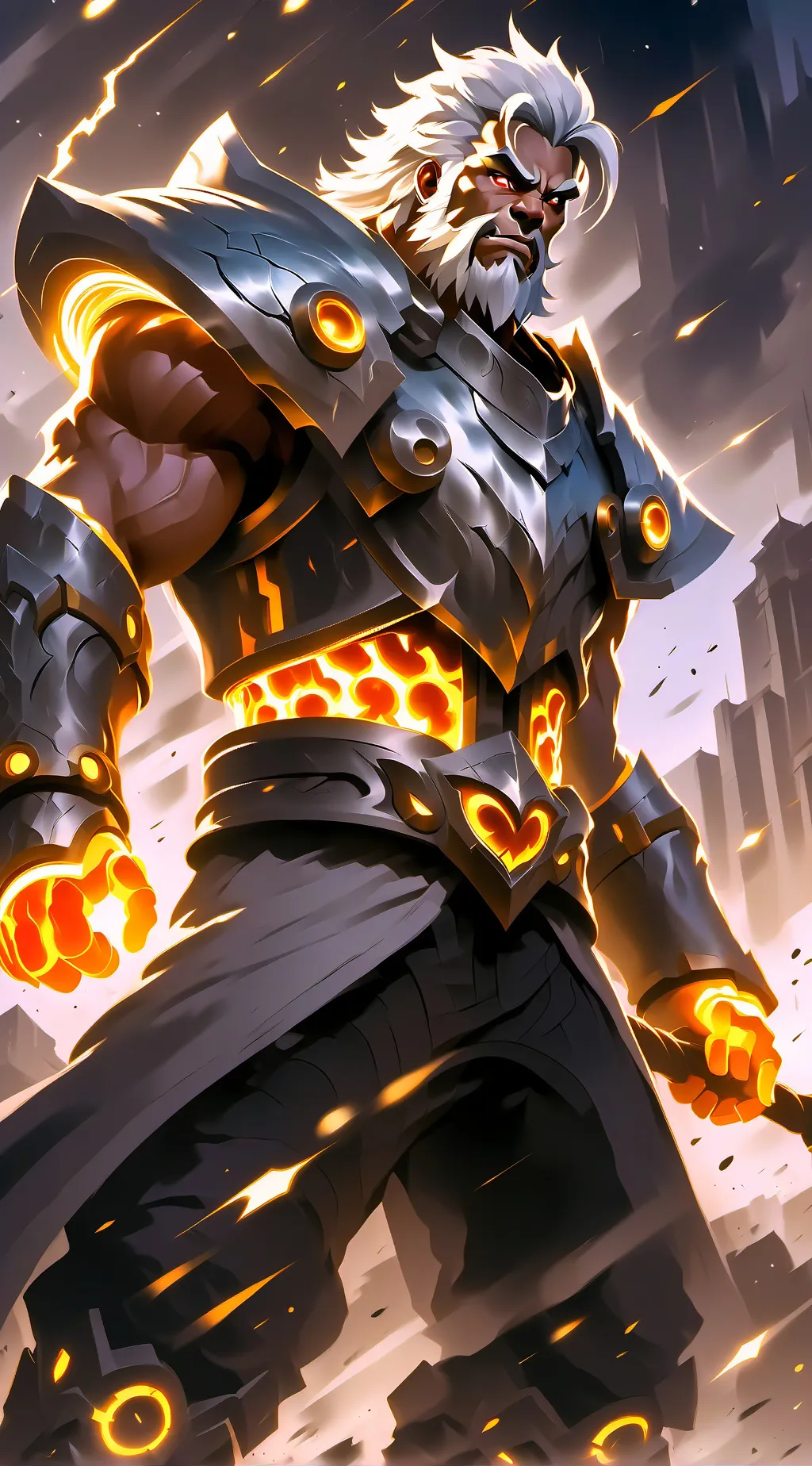 ai character: Thunderstorm background