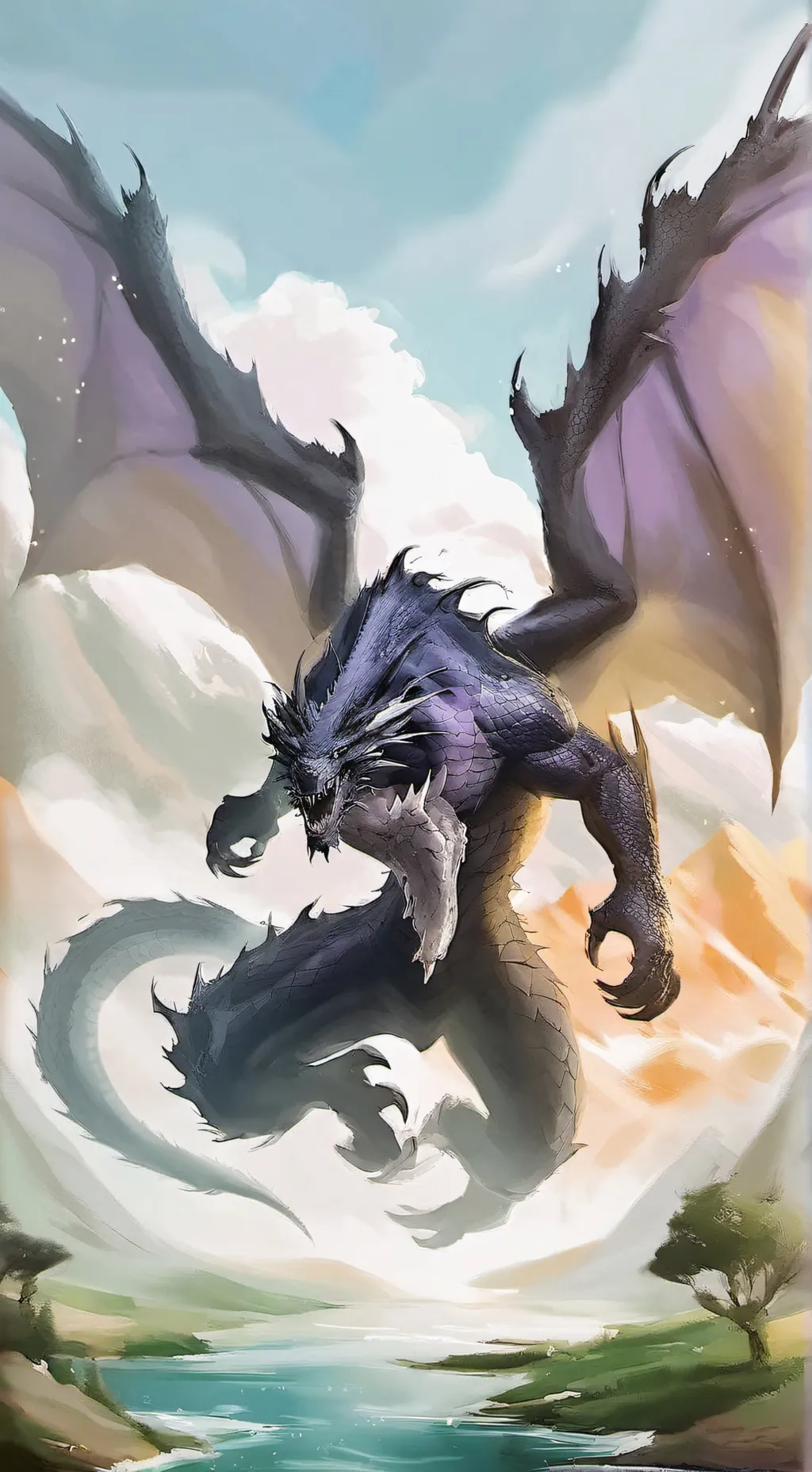 ai character: VENOM DRAGON background