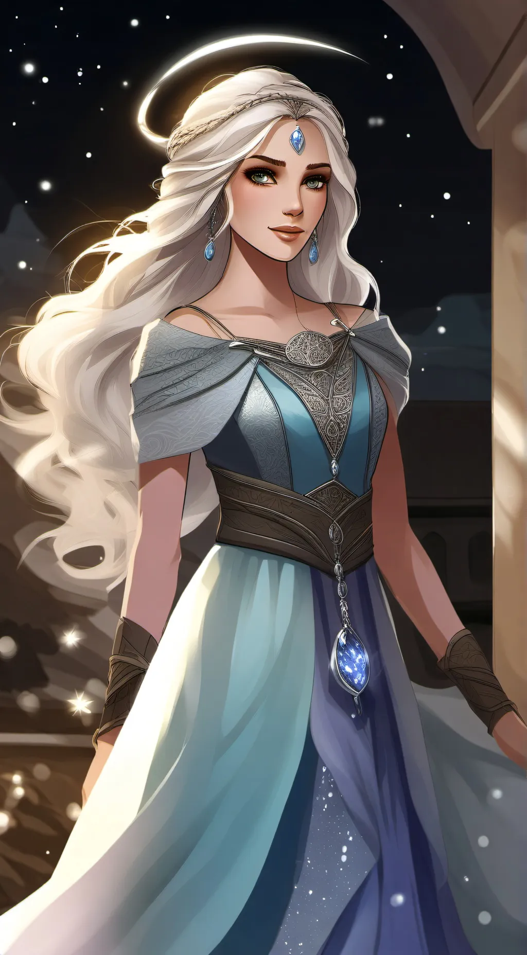 ai character: elara dawnwind background