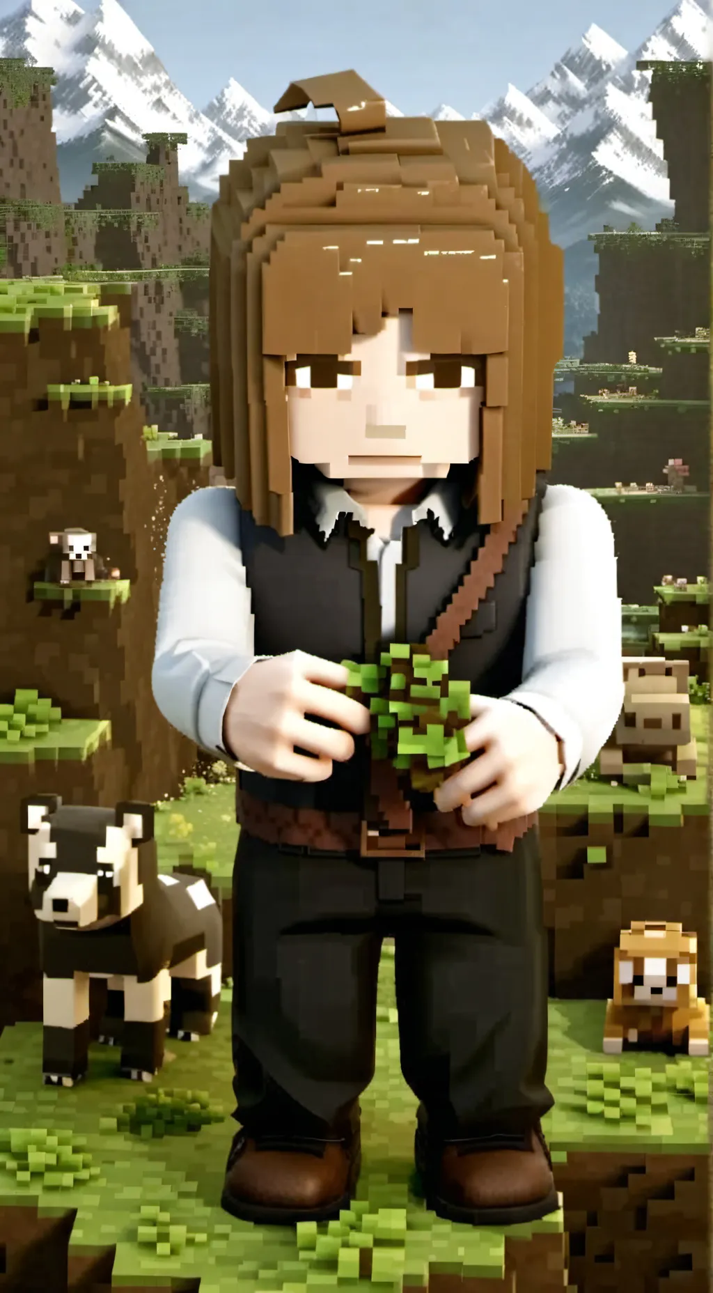 ai character: Minecraft  background