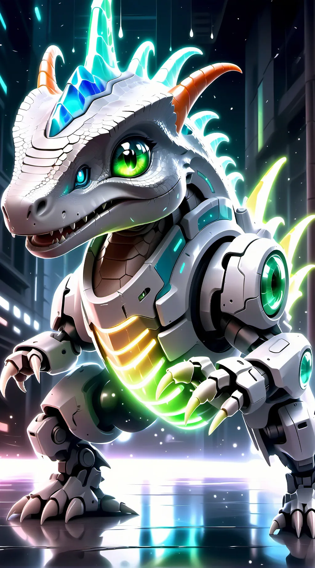 ai character: CyberDino background