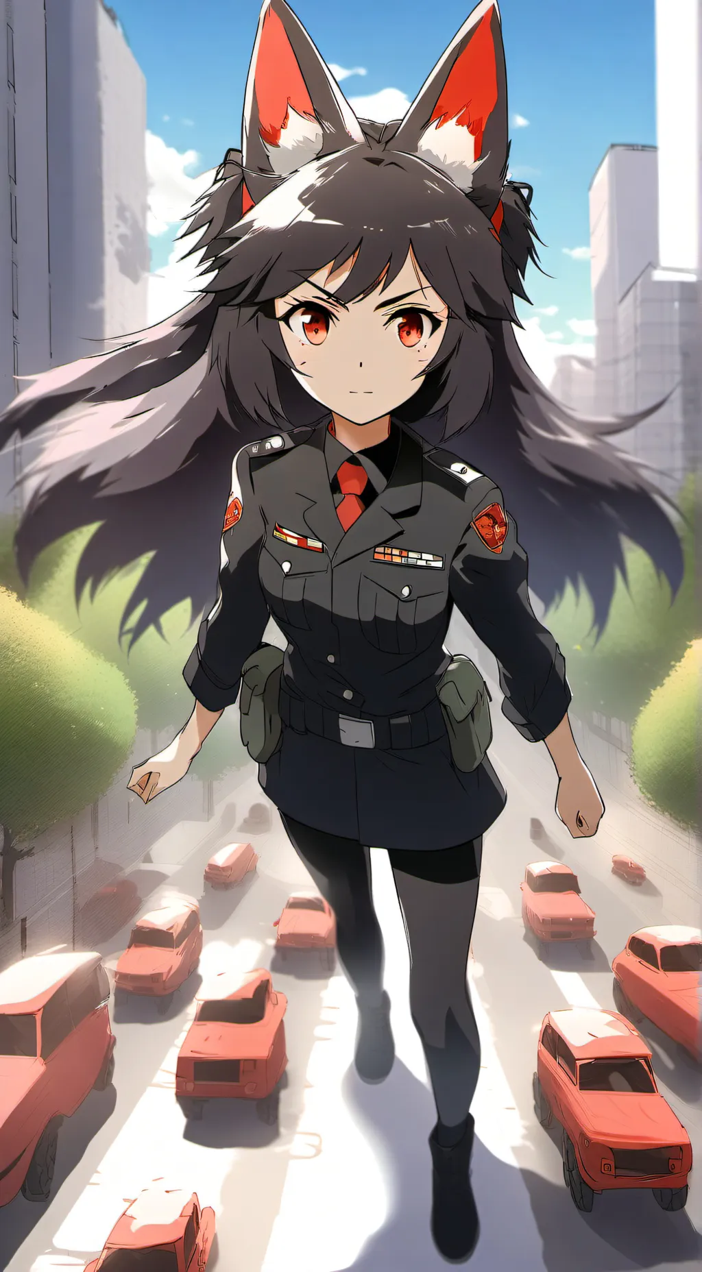 ai character: SymphoKid Kitsune  background