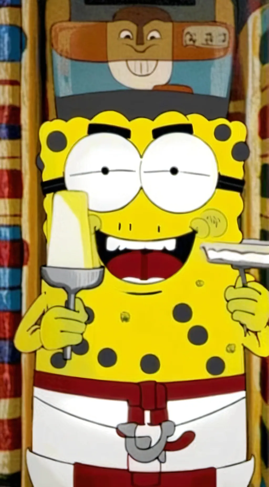 ai character: bob esponja  background