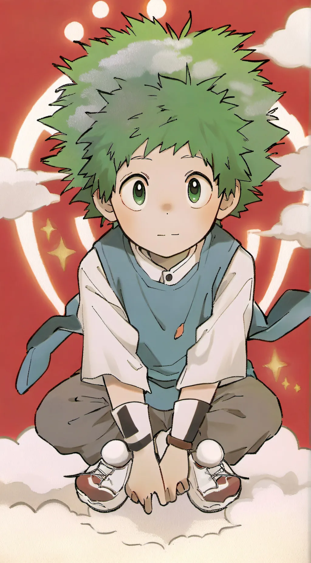 ai character: Deku  background