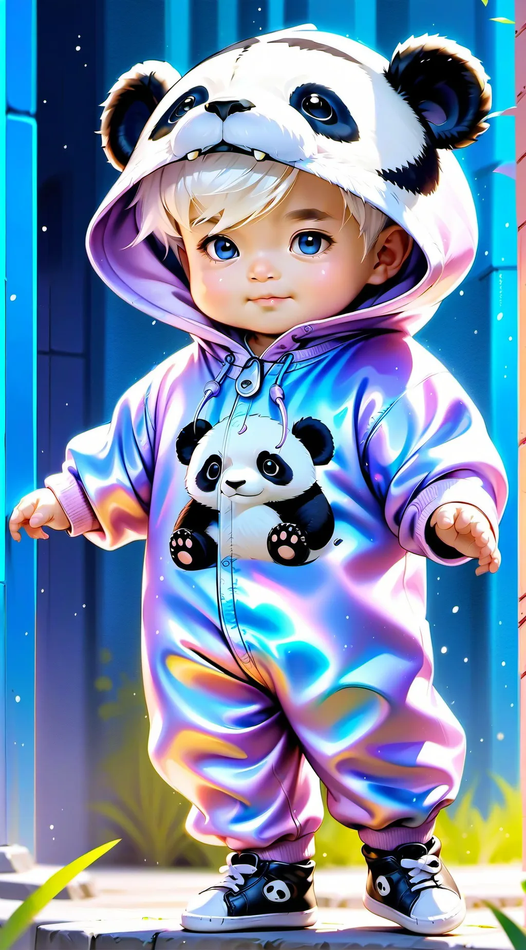 ai character: Baby panda background