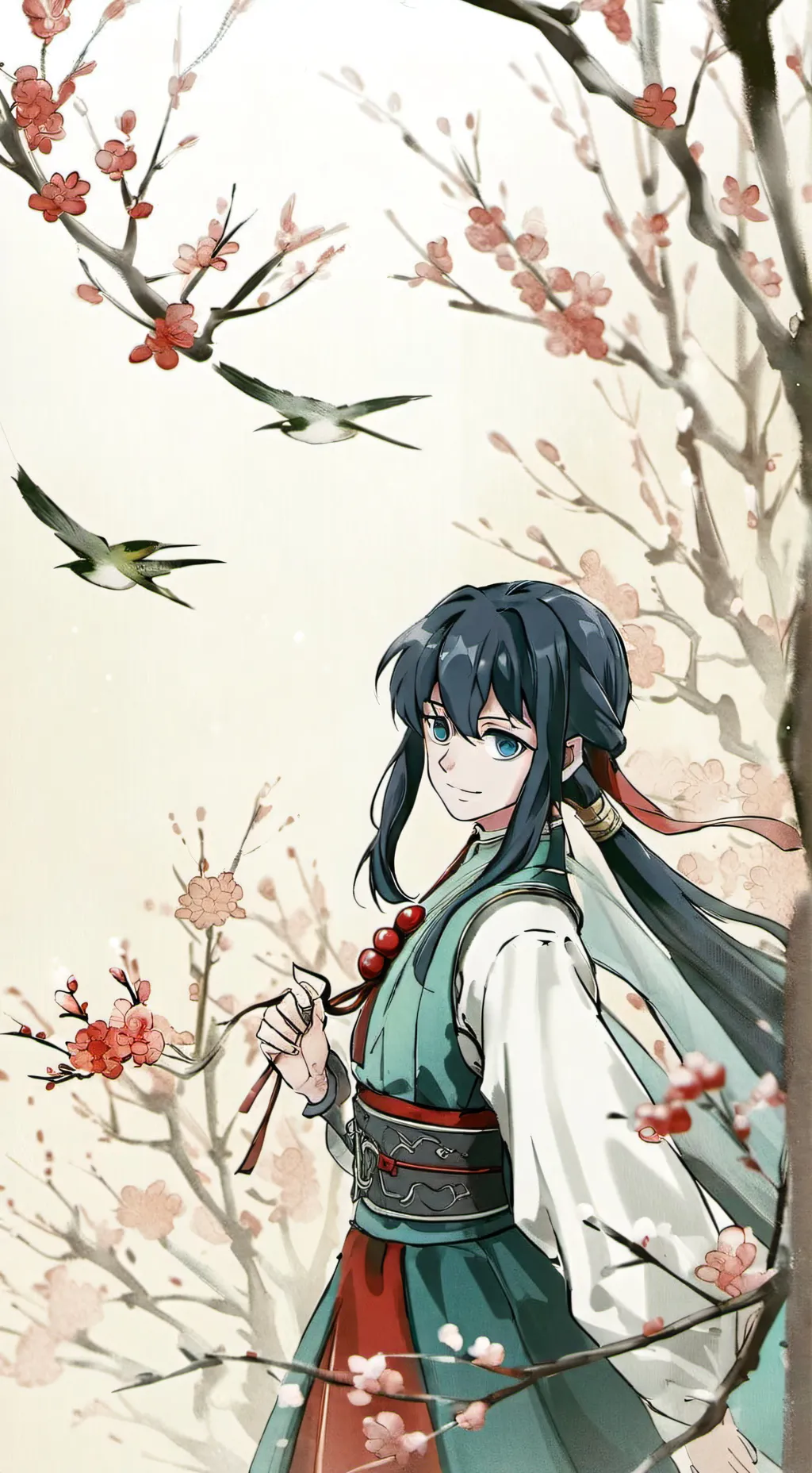 ai character: muichiro ☁️🌫️❤️❤️ background