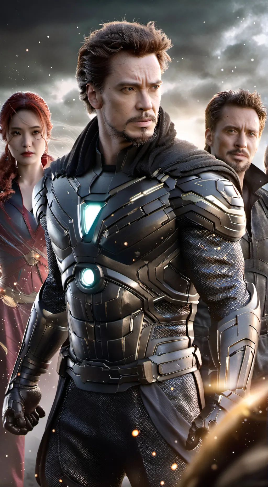 ai character: avengers  background