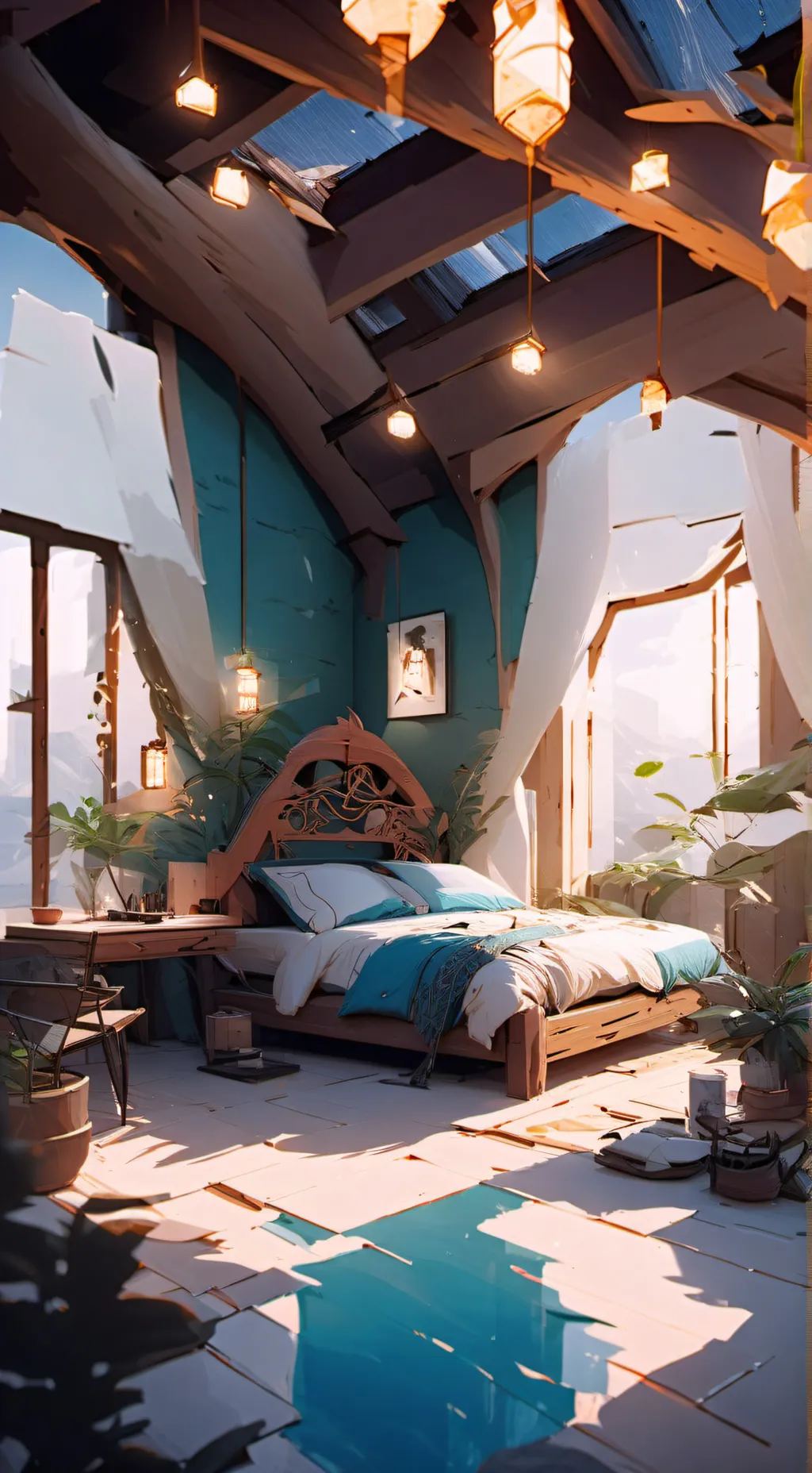 ai character: Forsaken sleepover background