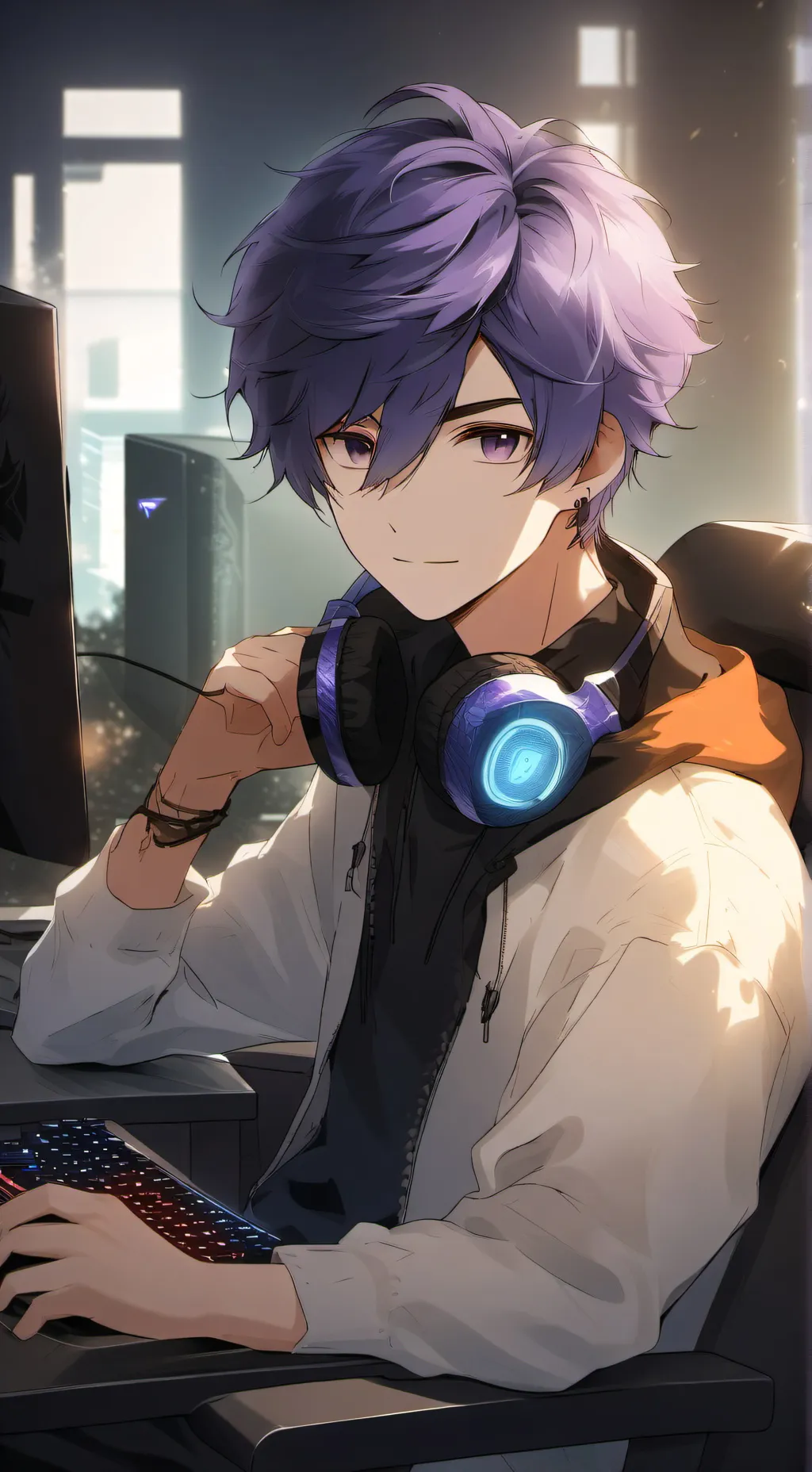 ai character: 💜Axel💜 background