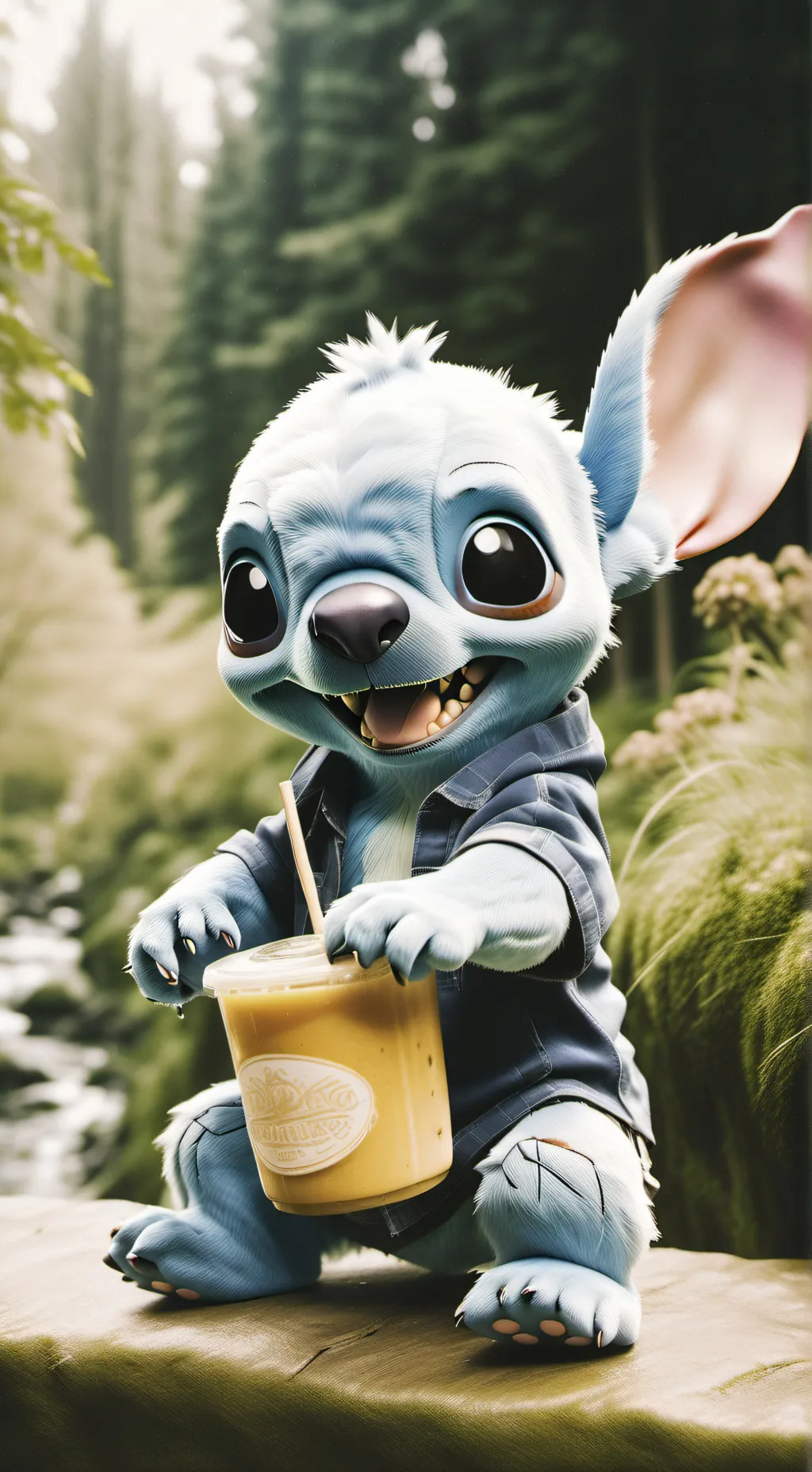 ai character: Stitch x advengers background