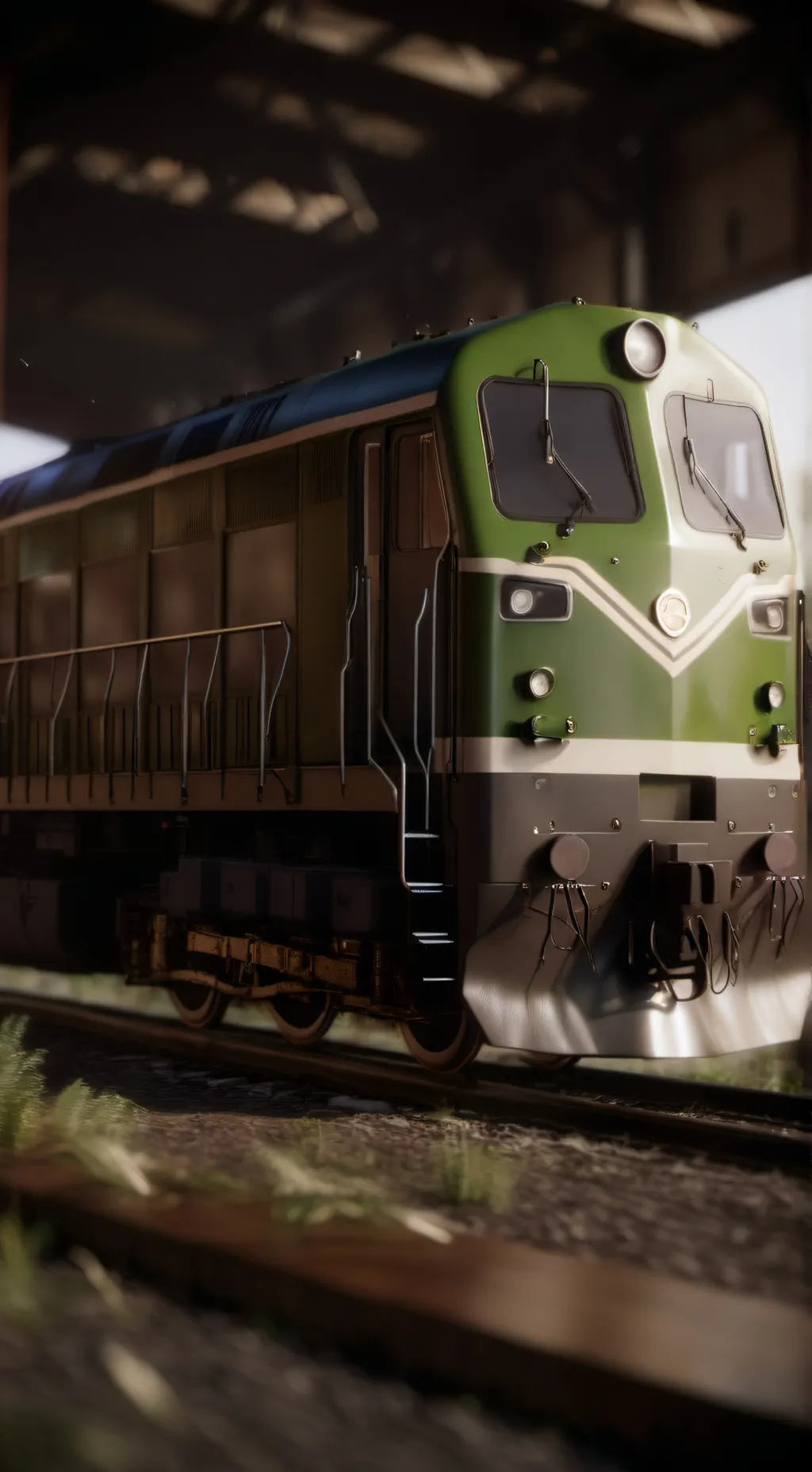 ai character: diesel locomotive  background