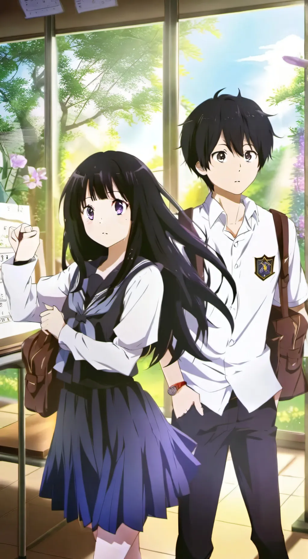 ai character: Eru and Hotaru background