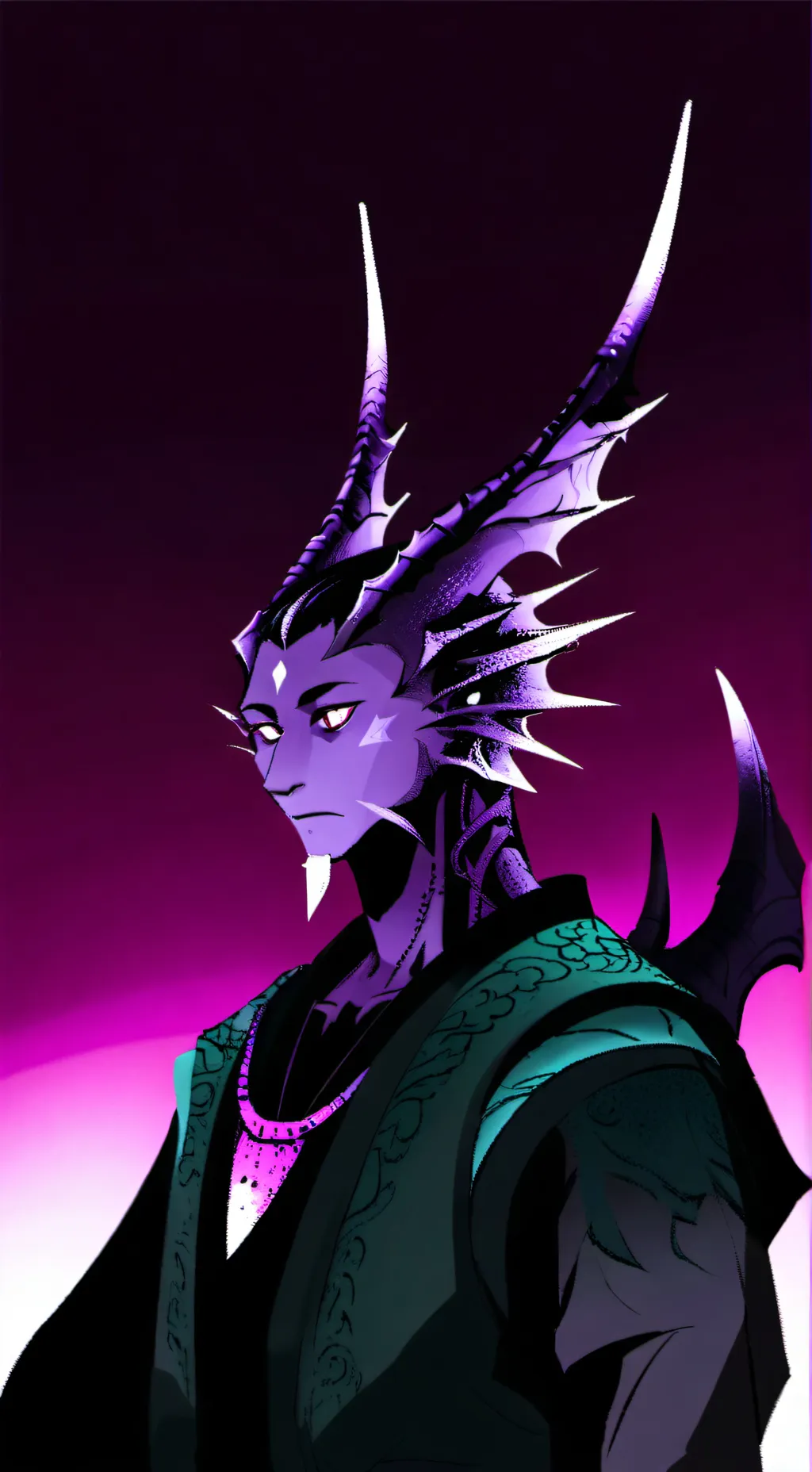 ai character: durple background