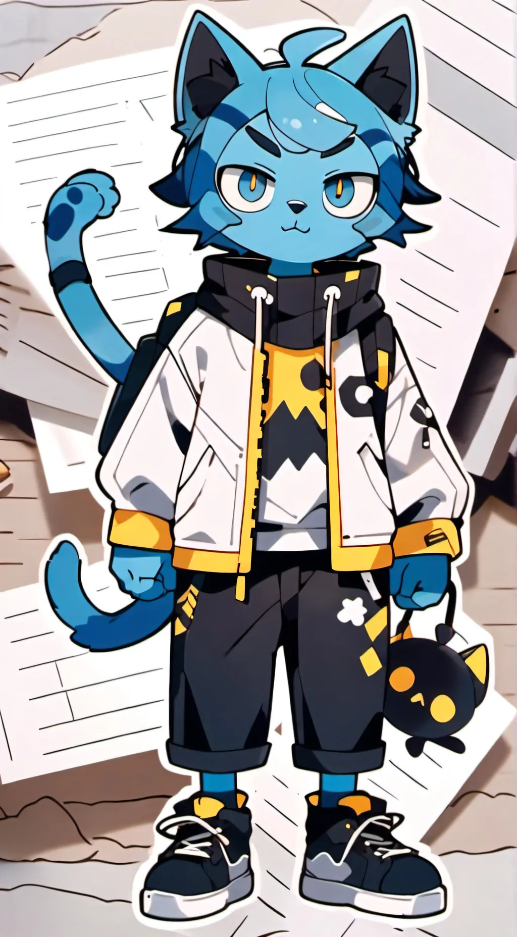 ai character: Black kat background
