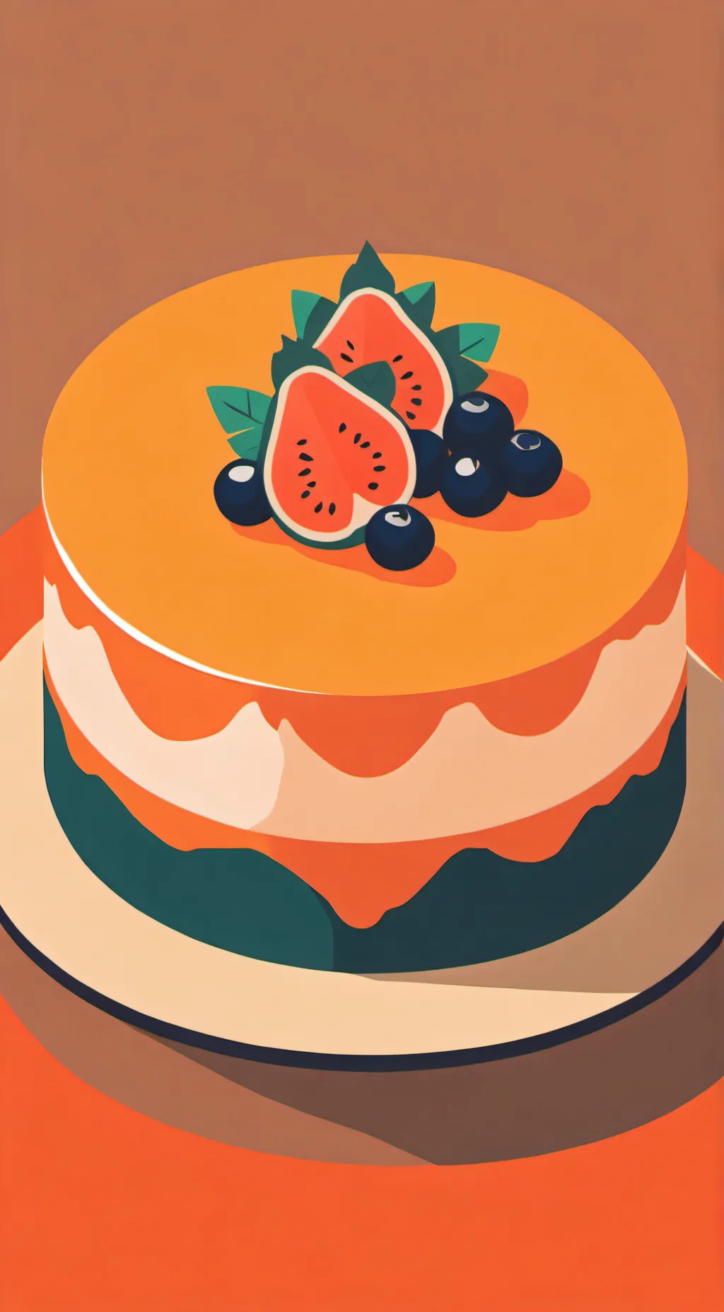 ai character: Fruitcake background