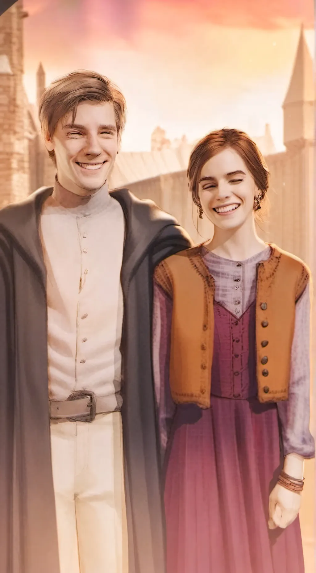 ai character: Fred x Hermione  background