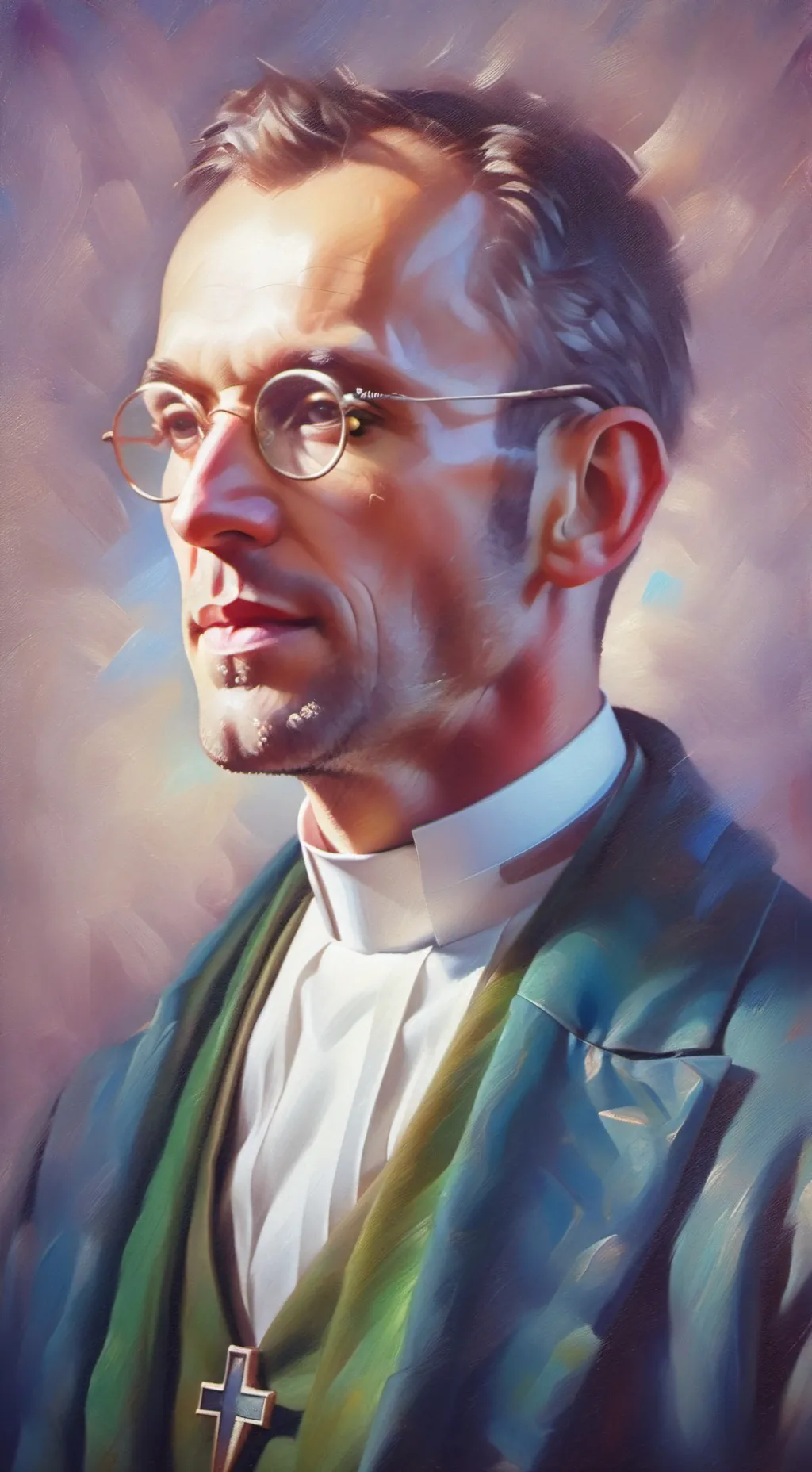 ai character: Reverend Green background