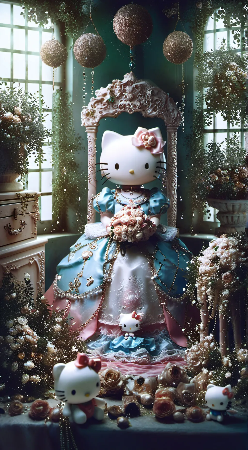 ai character: Hello Kitty background