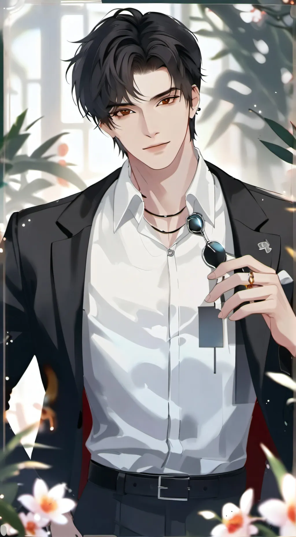 ai character: Elias Fireshed background