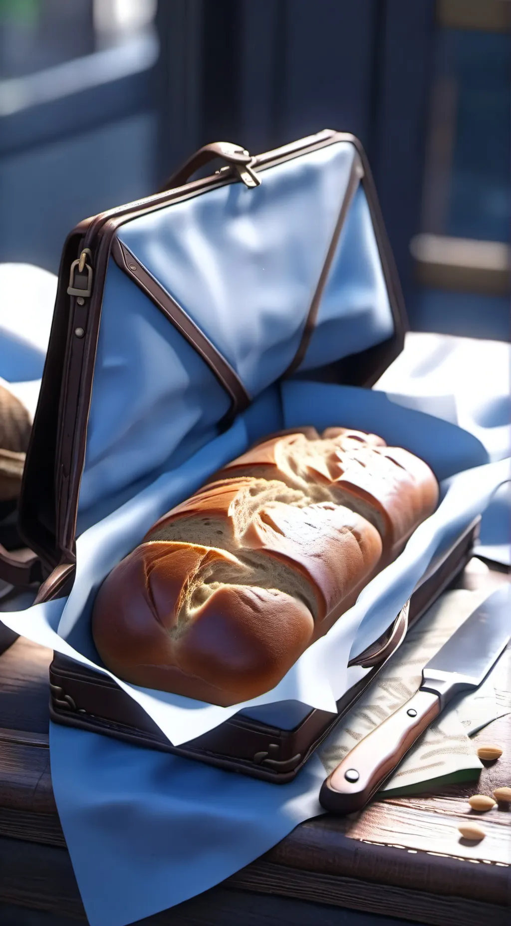 ai character: bread background
