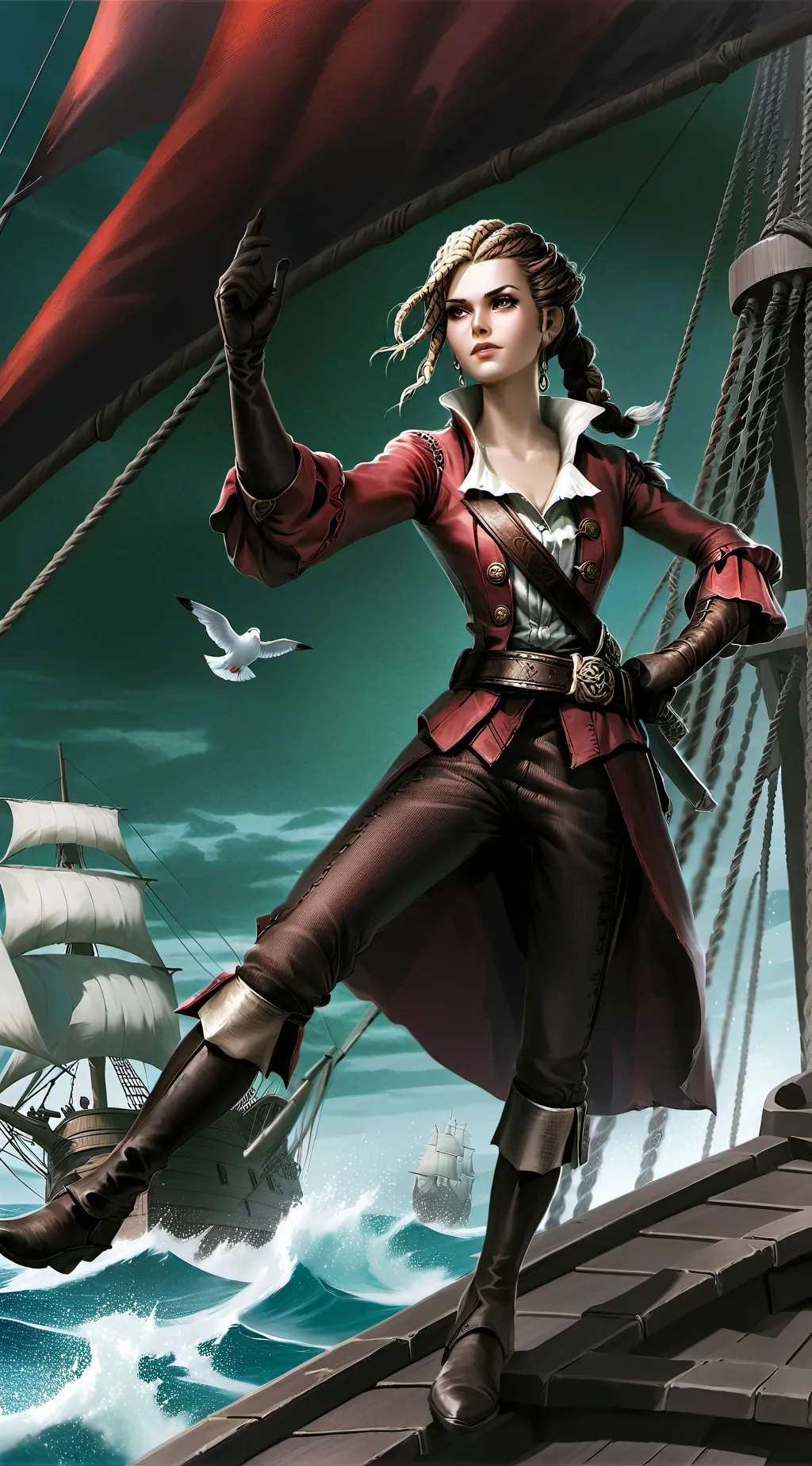 ai character: Lesbian pirate background