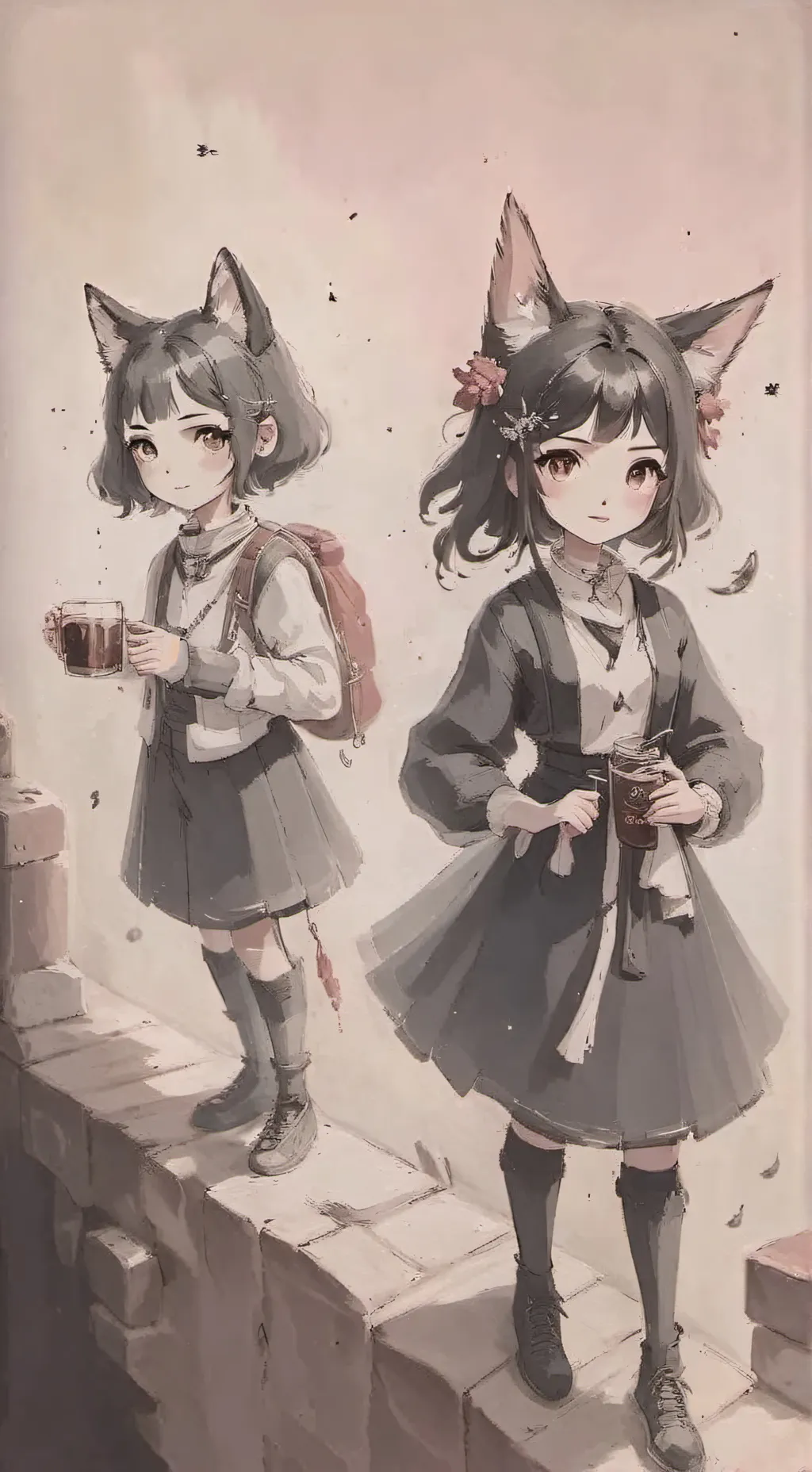 ai character: Kiara y Kiura background