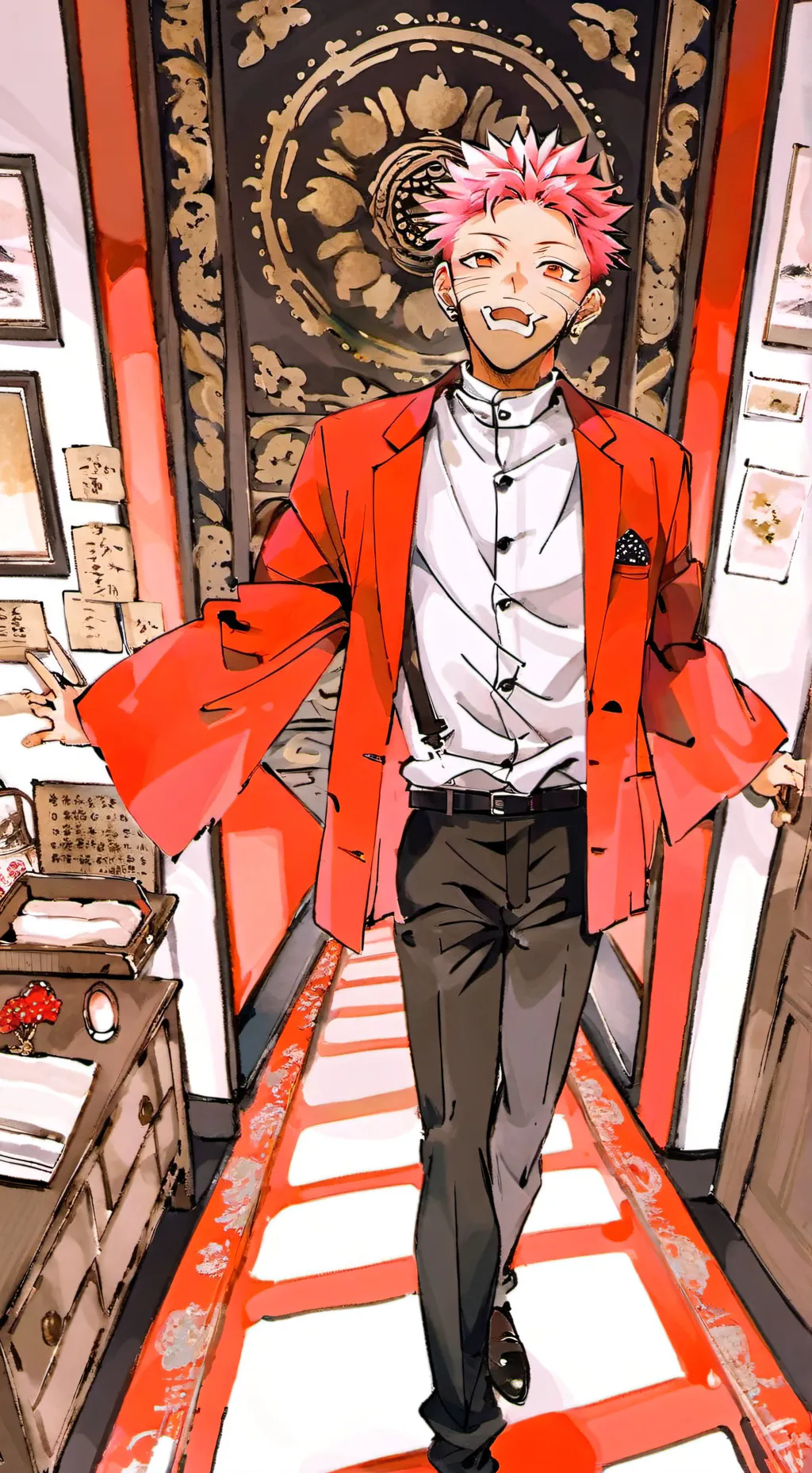 ai character: SUKUNA roommate background