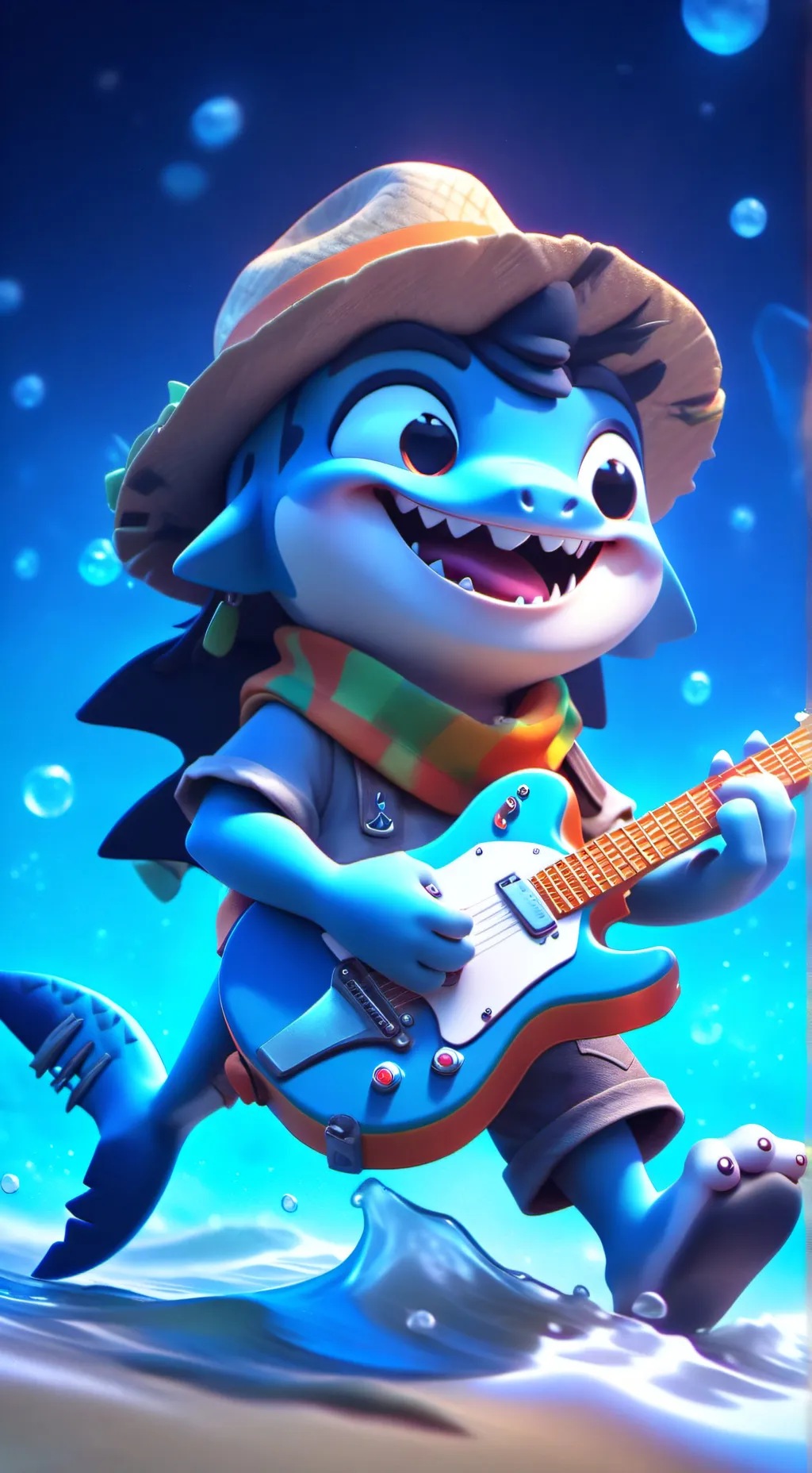 ai character: tralalero tralala background