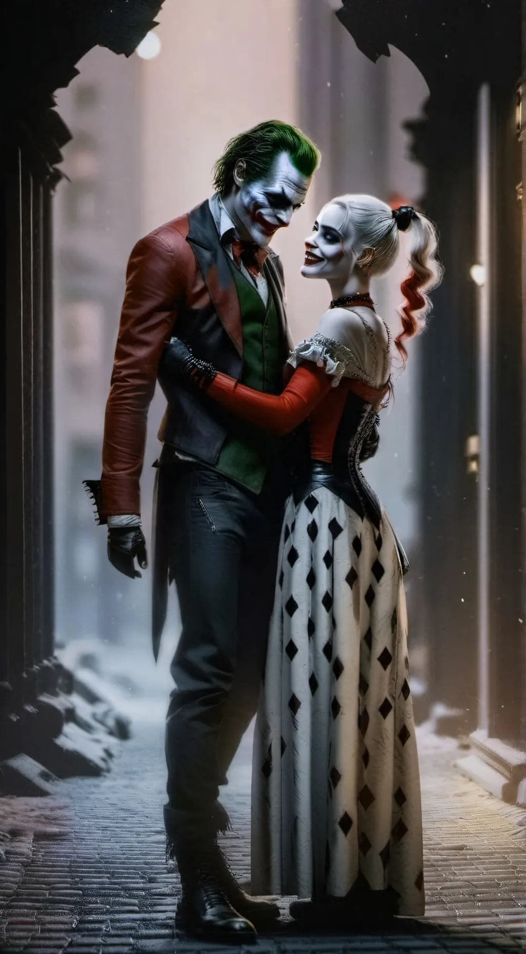 ai character: Joker & Harley Qui background