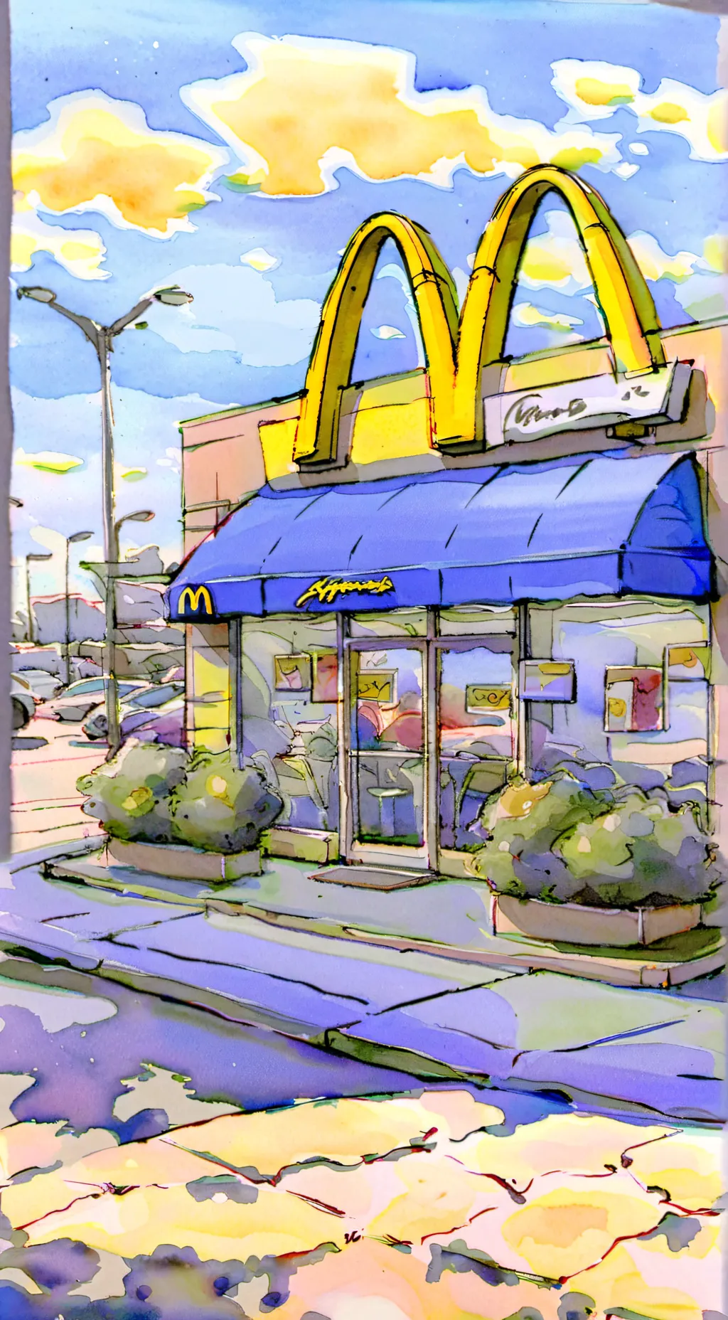 ai character: Mcdonalds background