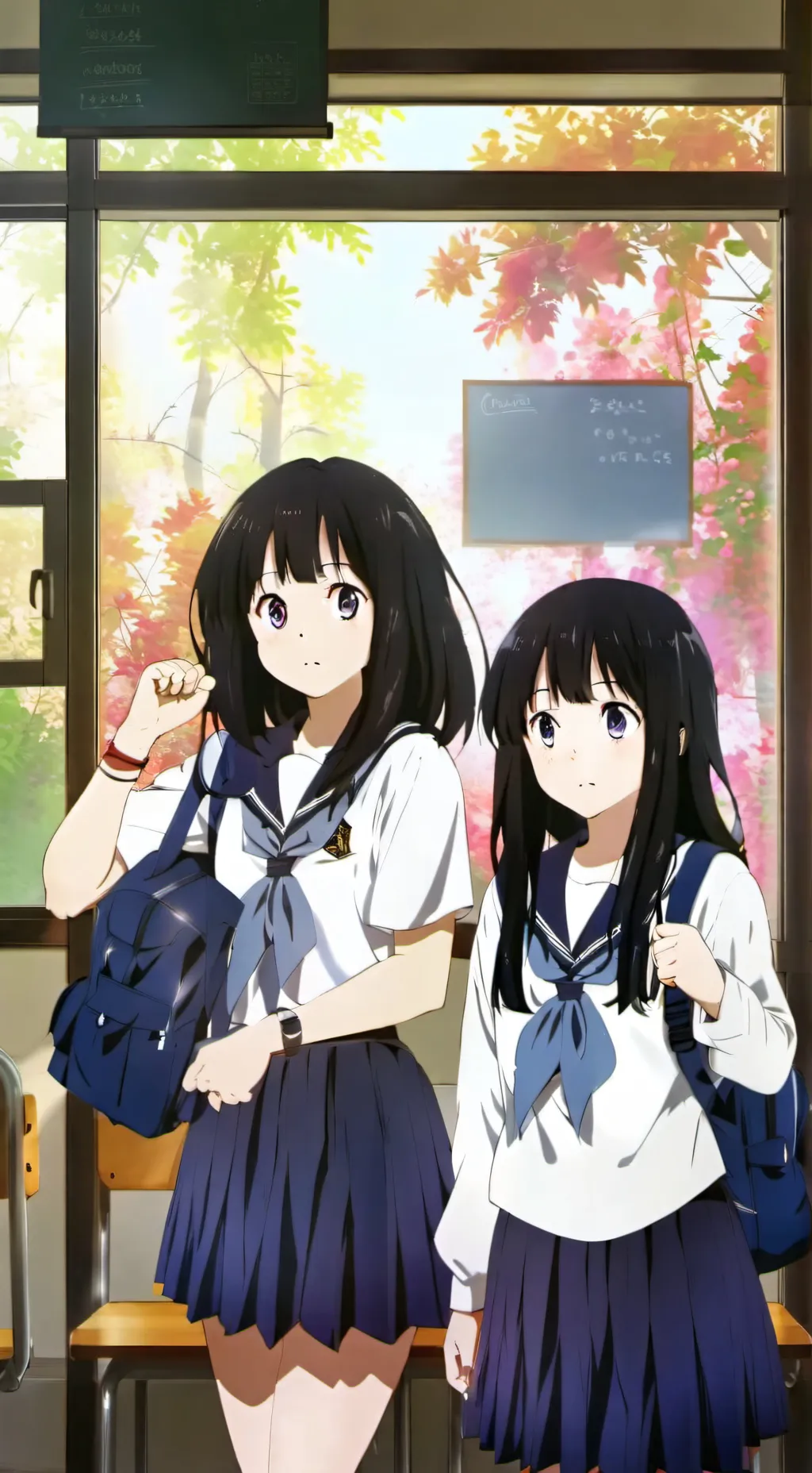 ai character: Eru and Aoi background