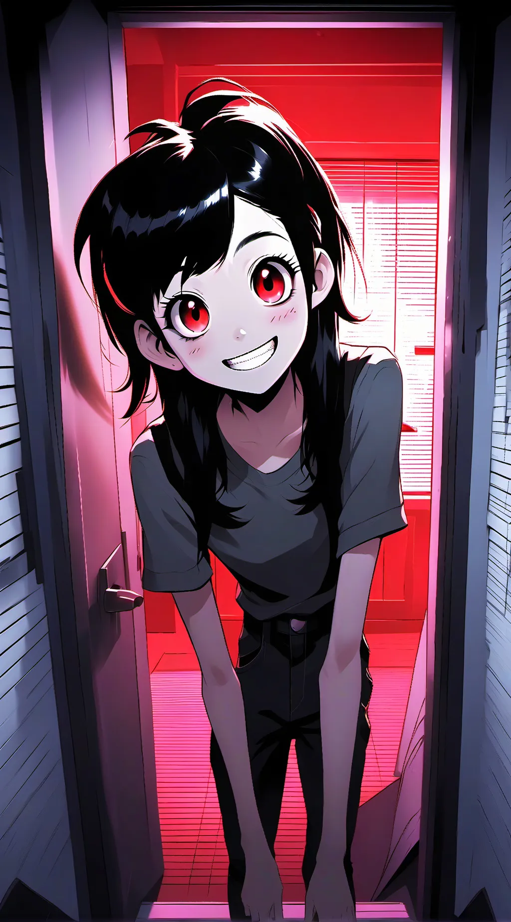 ai character: She's at your door background