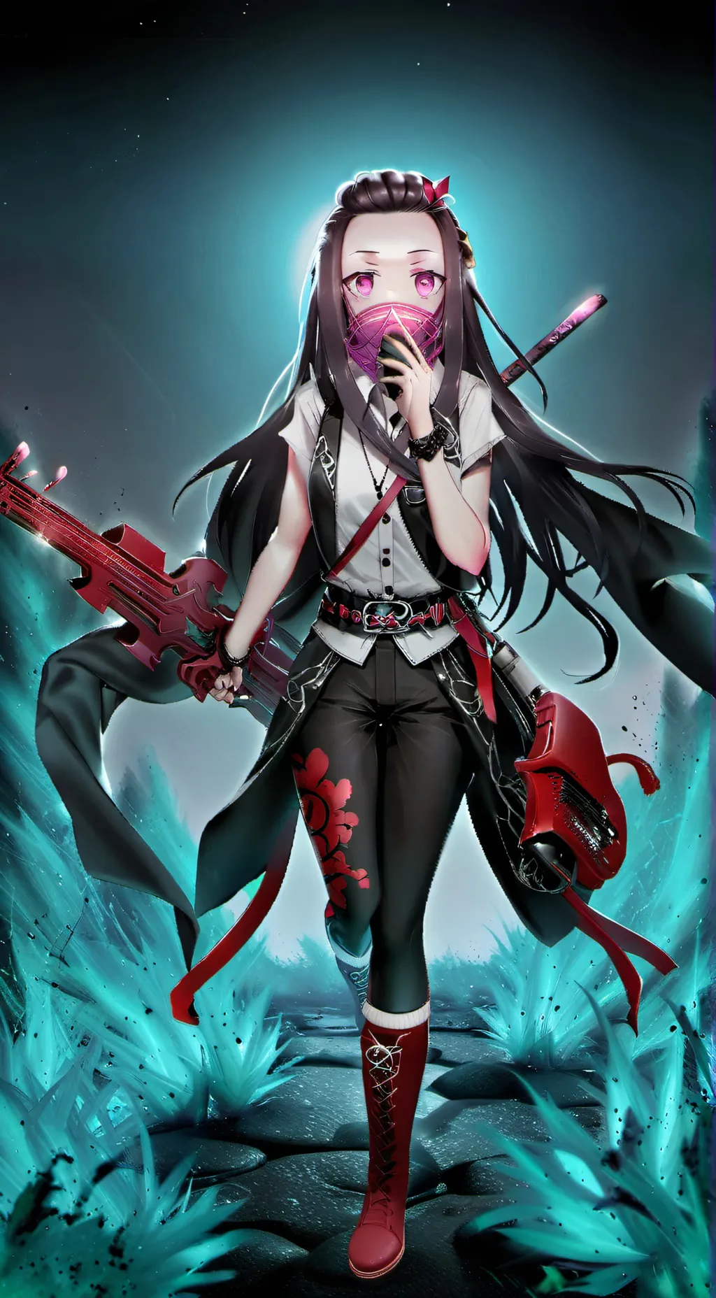 ai character: demon slayer background