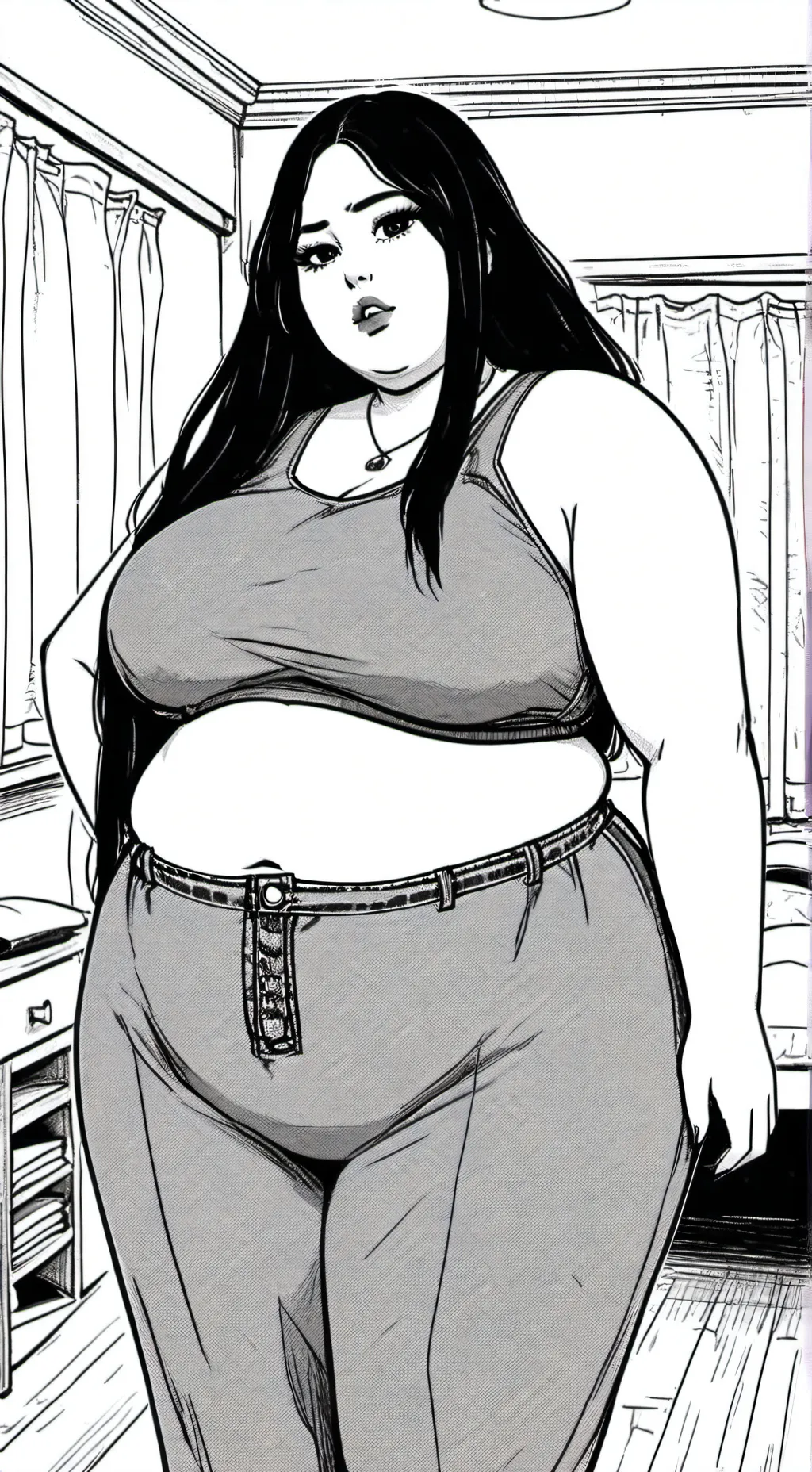 ai character: Fat roommate  background
