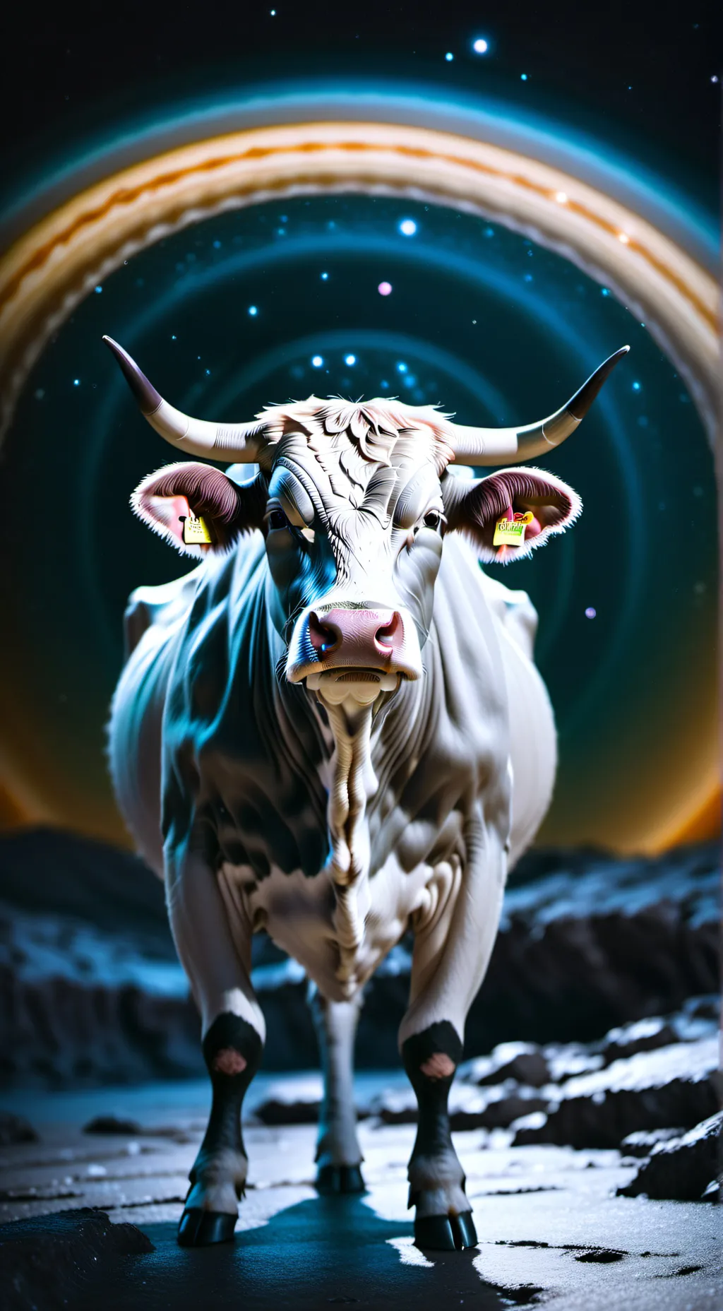ai character: vacca saturno satu background