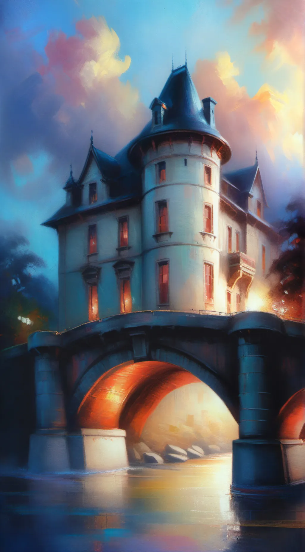 ai character: Vampire house background