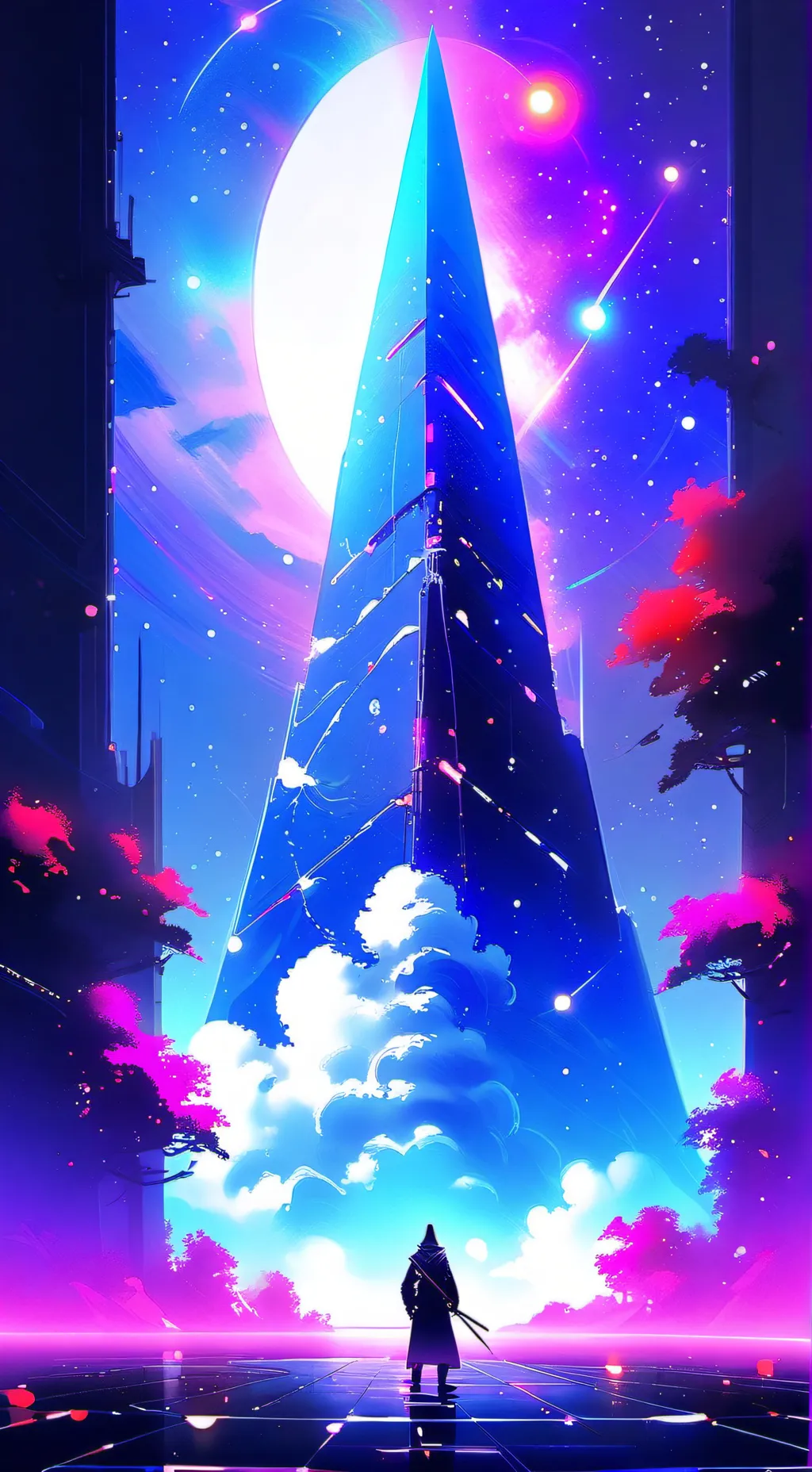 ai character: High building background