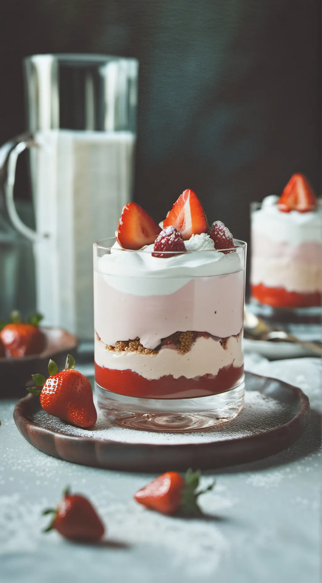 ai character: Strawberry Mousse🍓 background