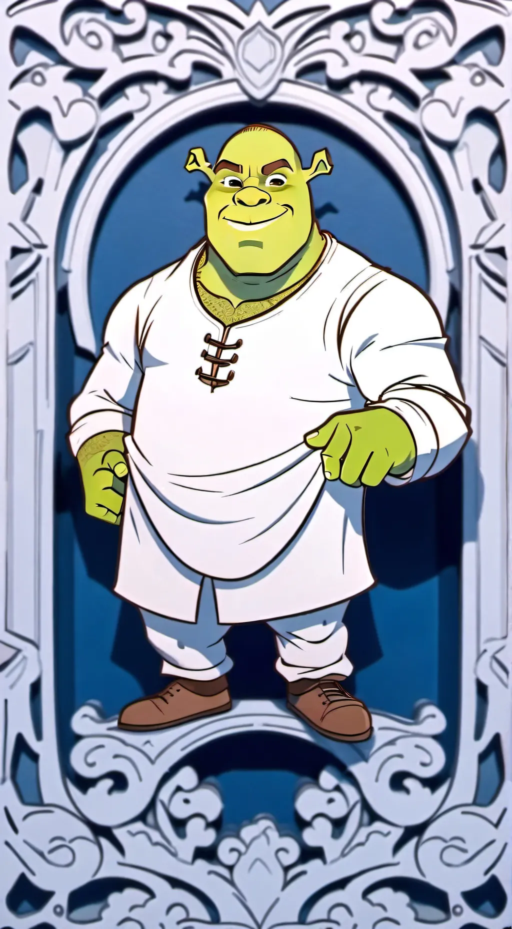 ai character: Shrek background