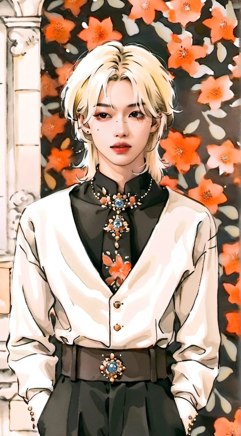 ai character: Félix skz background